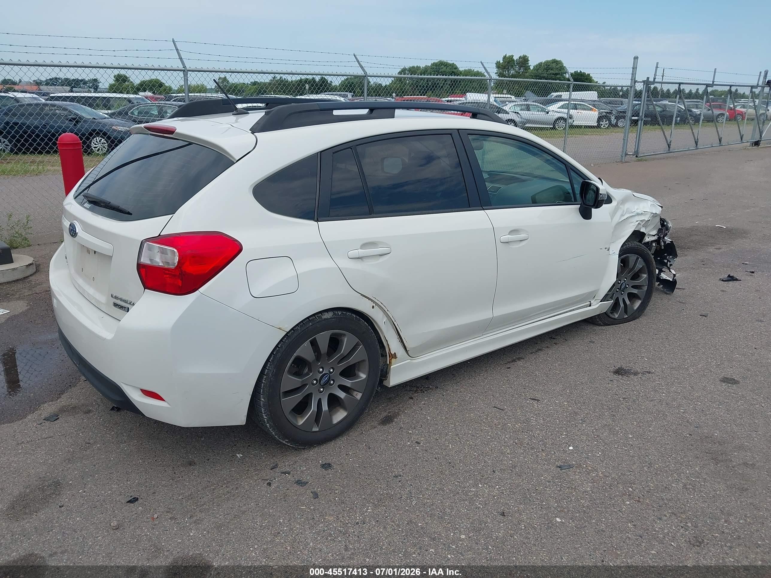 2015 Subaru Impreza 2.0i Sport Premium White vin: JF1GPAT60F8224921