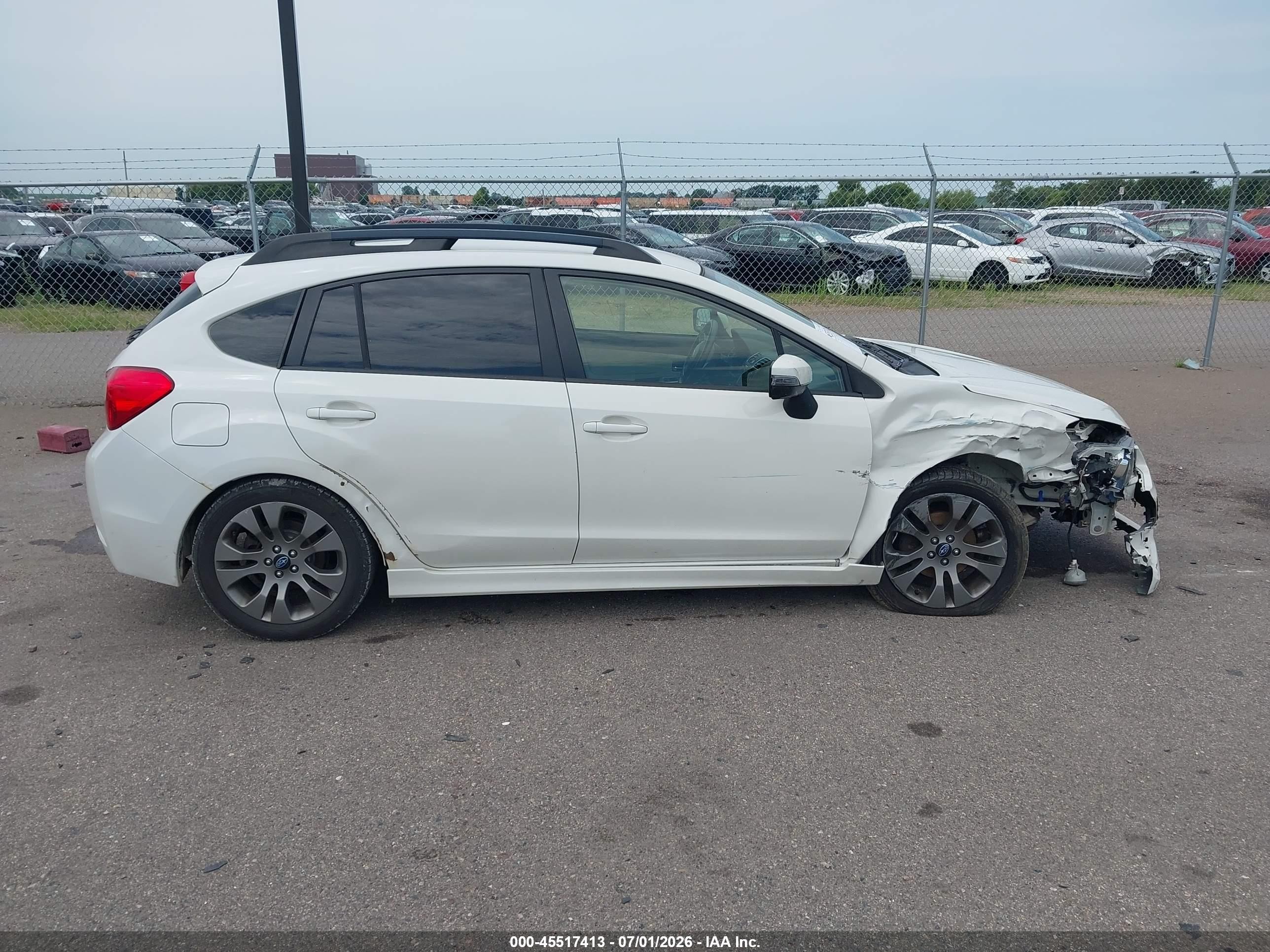 2015 Subaru Impreza 2.0i Sport Premium White vin: JF1GPAT60F8224921
