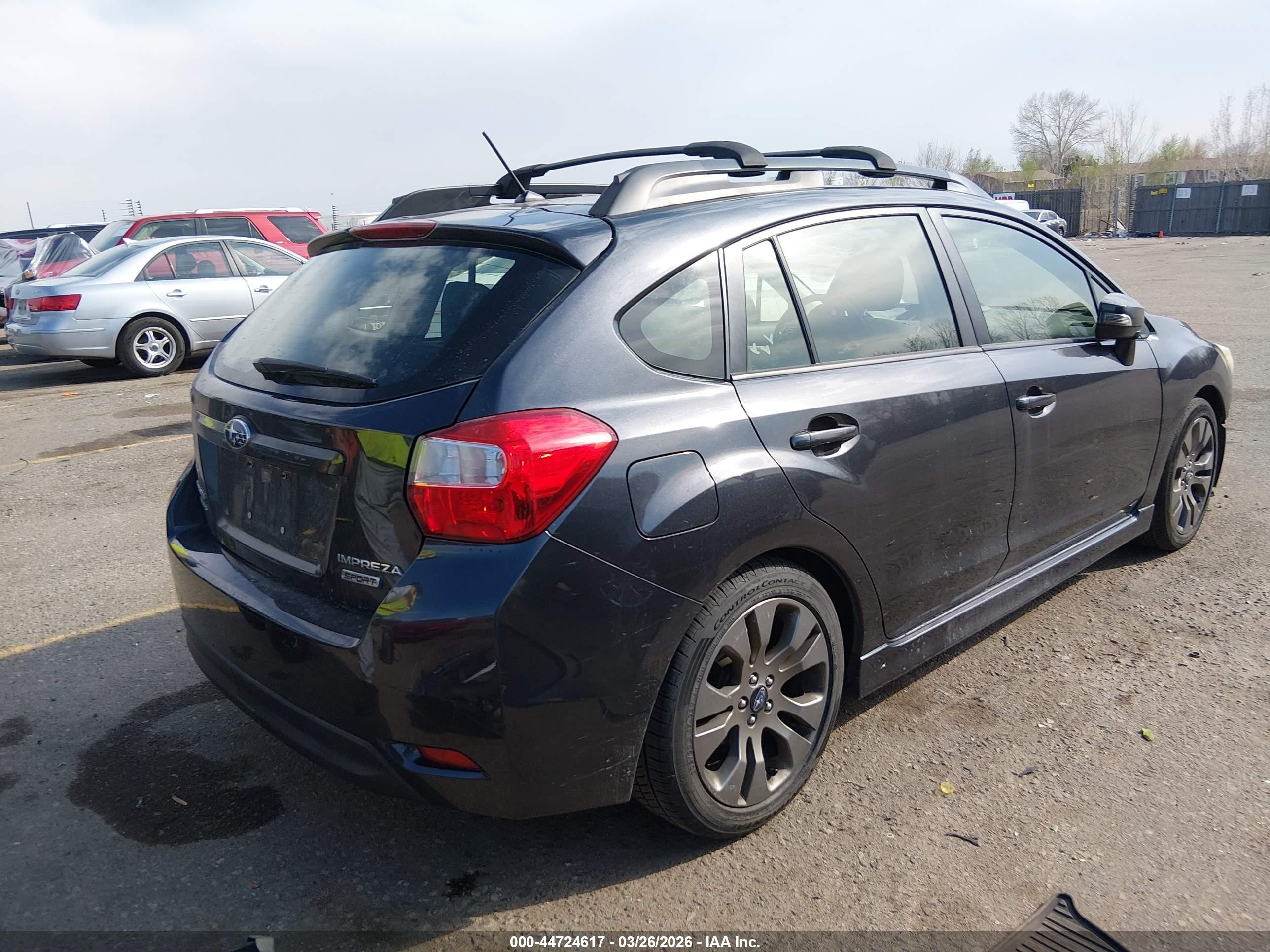 2015 Subaru Impreza 2.0i Sport Premium Gray vin: JF1GPAT60F8239662