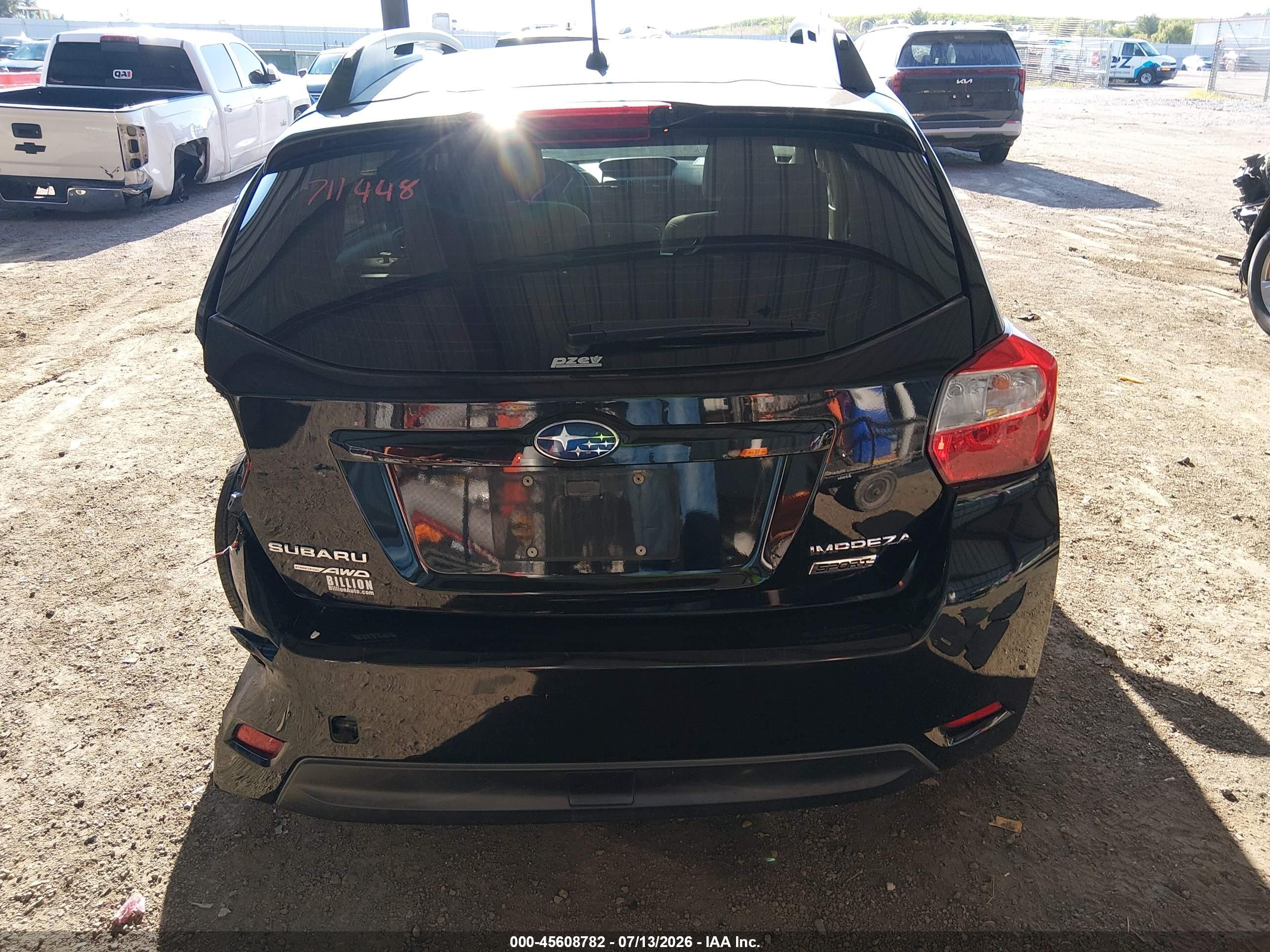 2015 Subaru Impreza 2.0i Sport Premium Black vin: JF1GPAT61F9313312