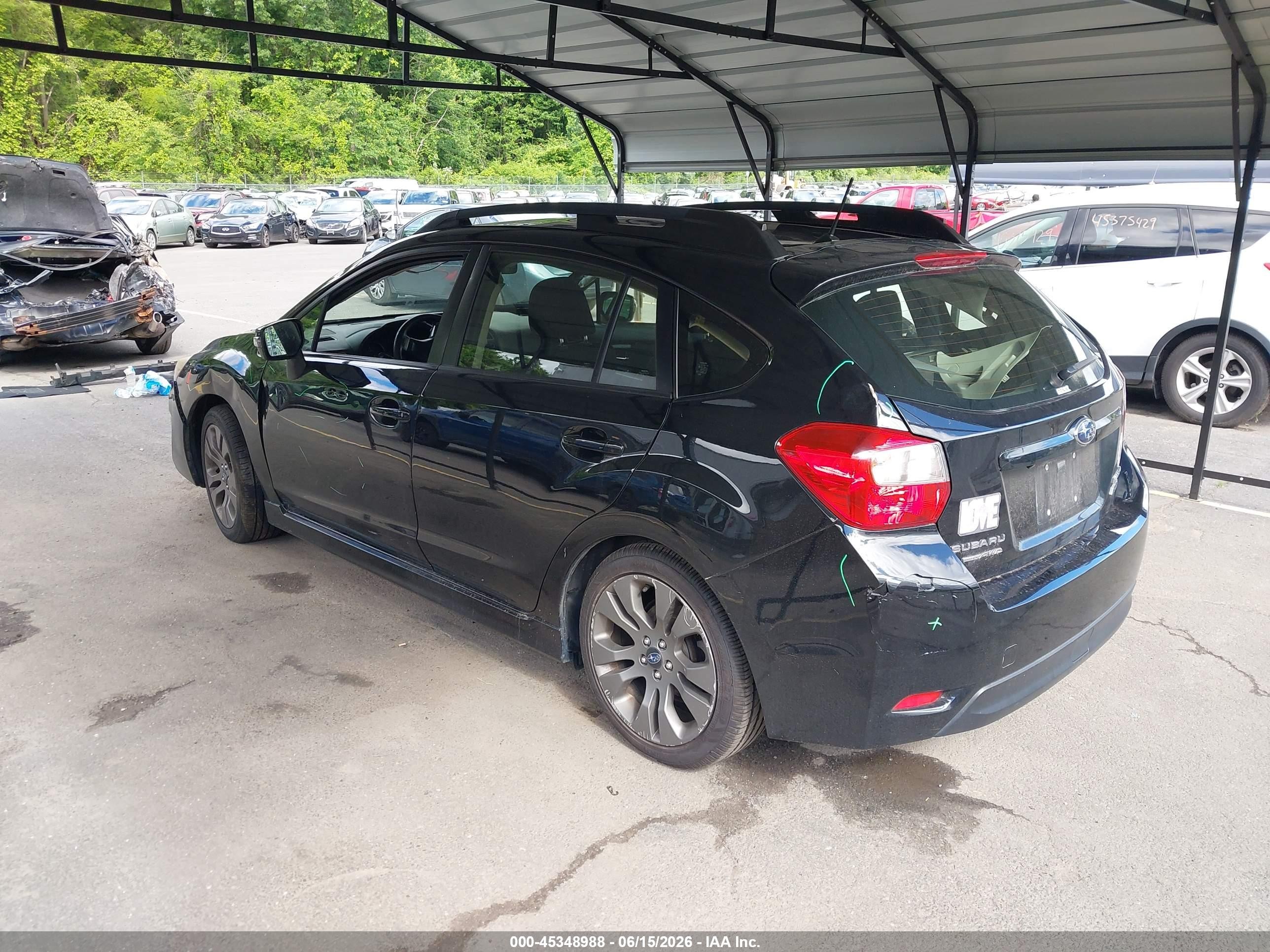 2015 Subaru Impreza 2.0i Sport Premium Black vin: JF1GPAT63F8285034