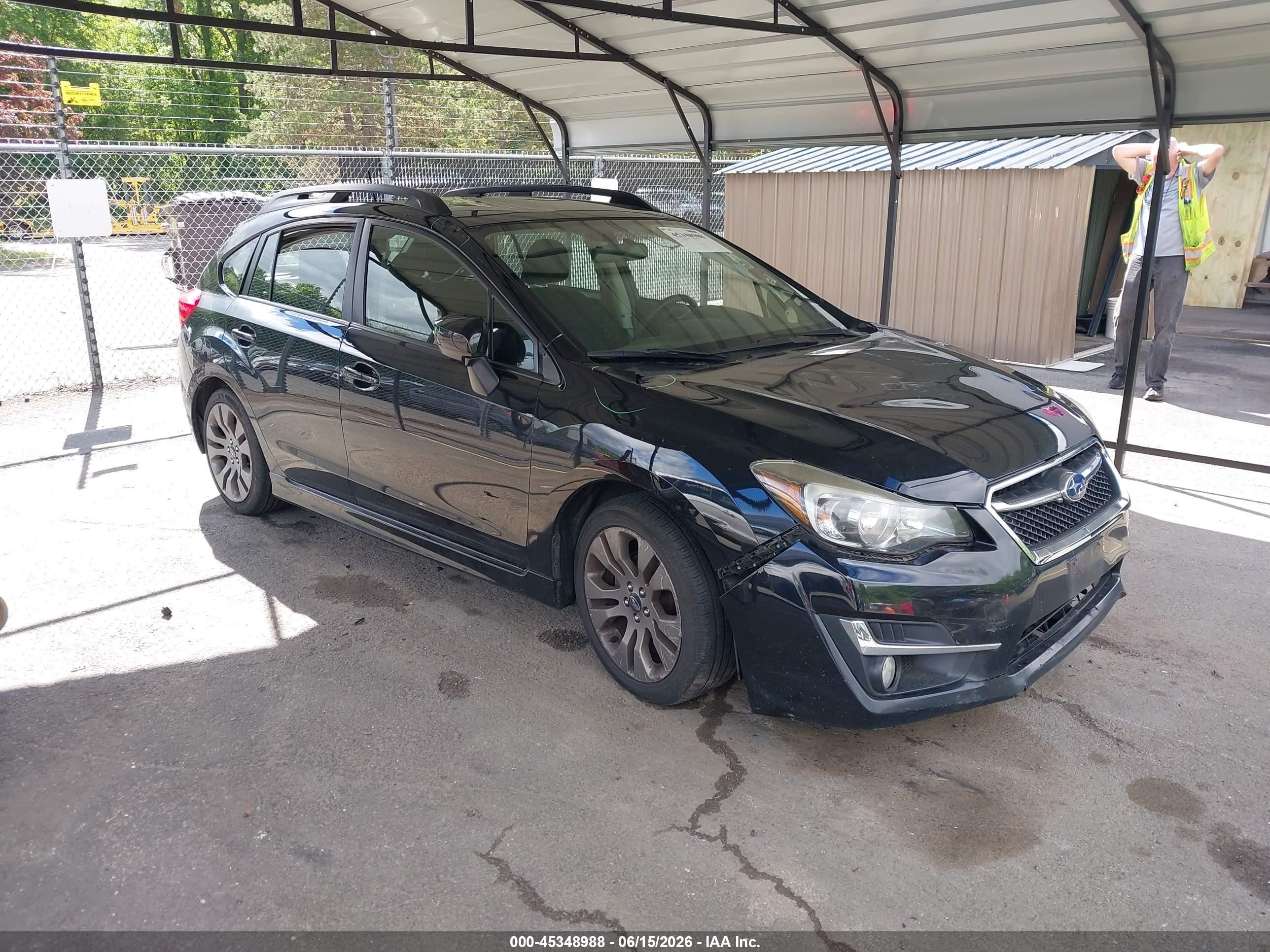 2015 Subaru Impreza 2.0i Sport Premium Черный vin: JF1GPAT63F8285034