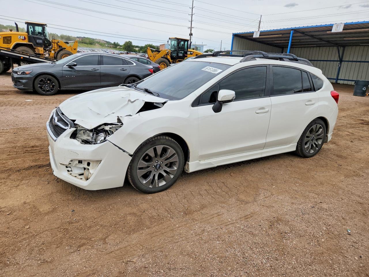 2015 Subaru Impreza Sport White vin: JF1GPAT63FH231281