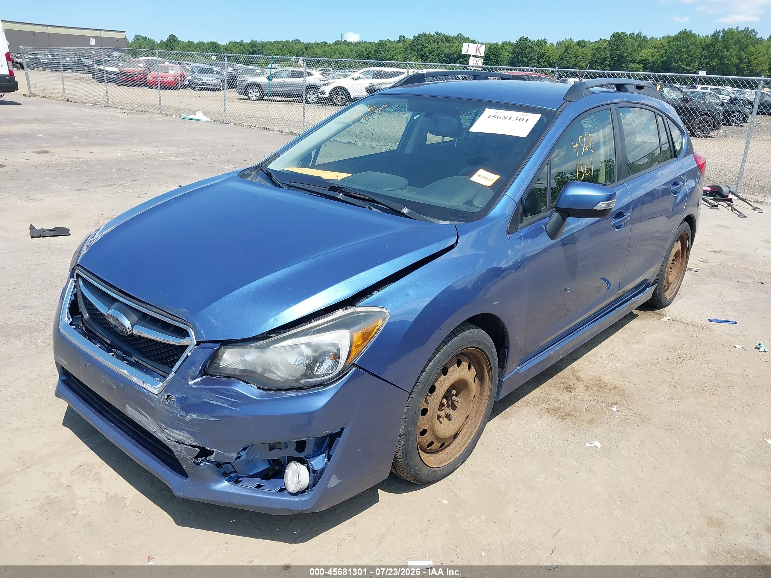 2015 Subaru Impreza 2.0i Sport Premium Blue vin: JF1GPAT64F8205028