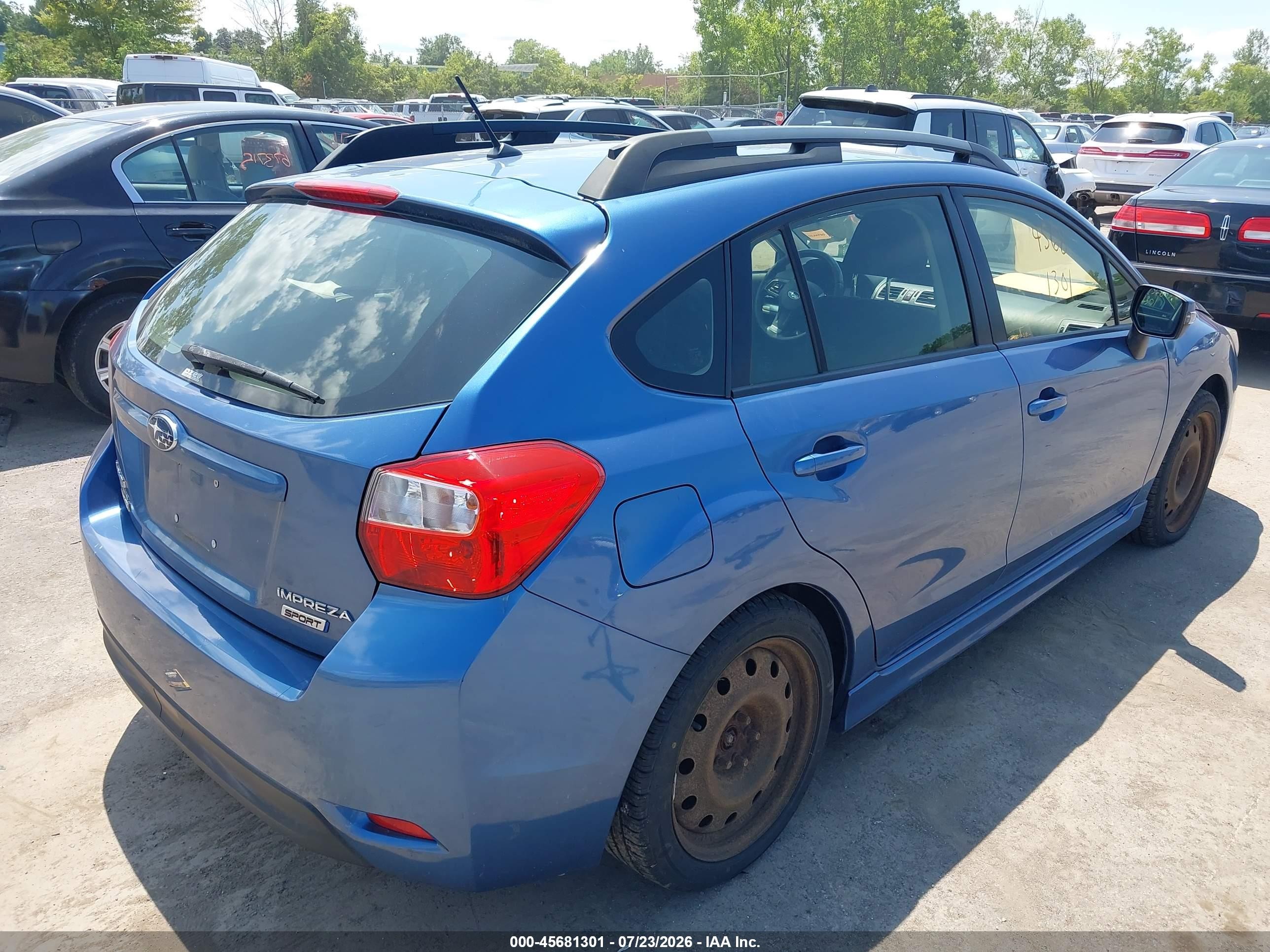 2015 Subaru Impreza 2.0i Sport Premium Blue vin: JF1GPAT64F8205028