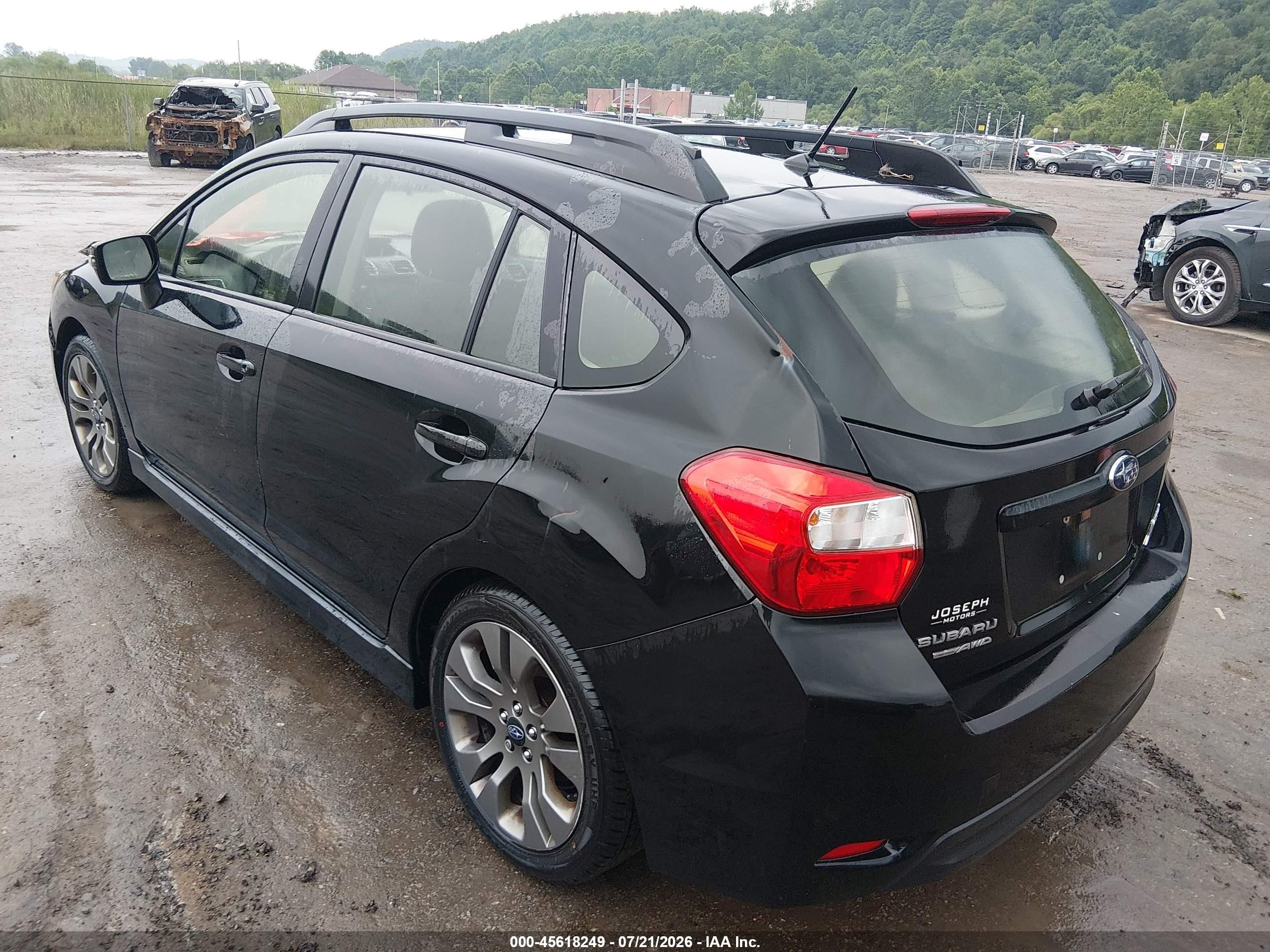 2015 Subaru Impreza 2.0i Sport Premium Black vin: JF1GPAT64F8323726