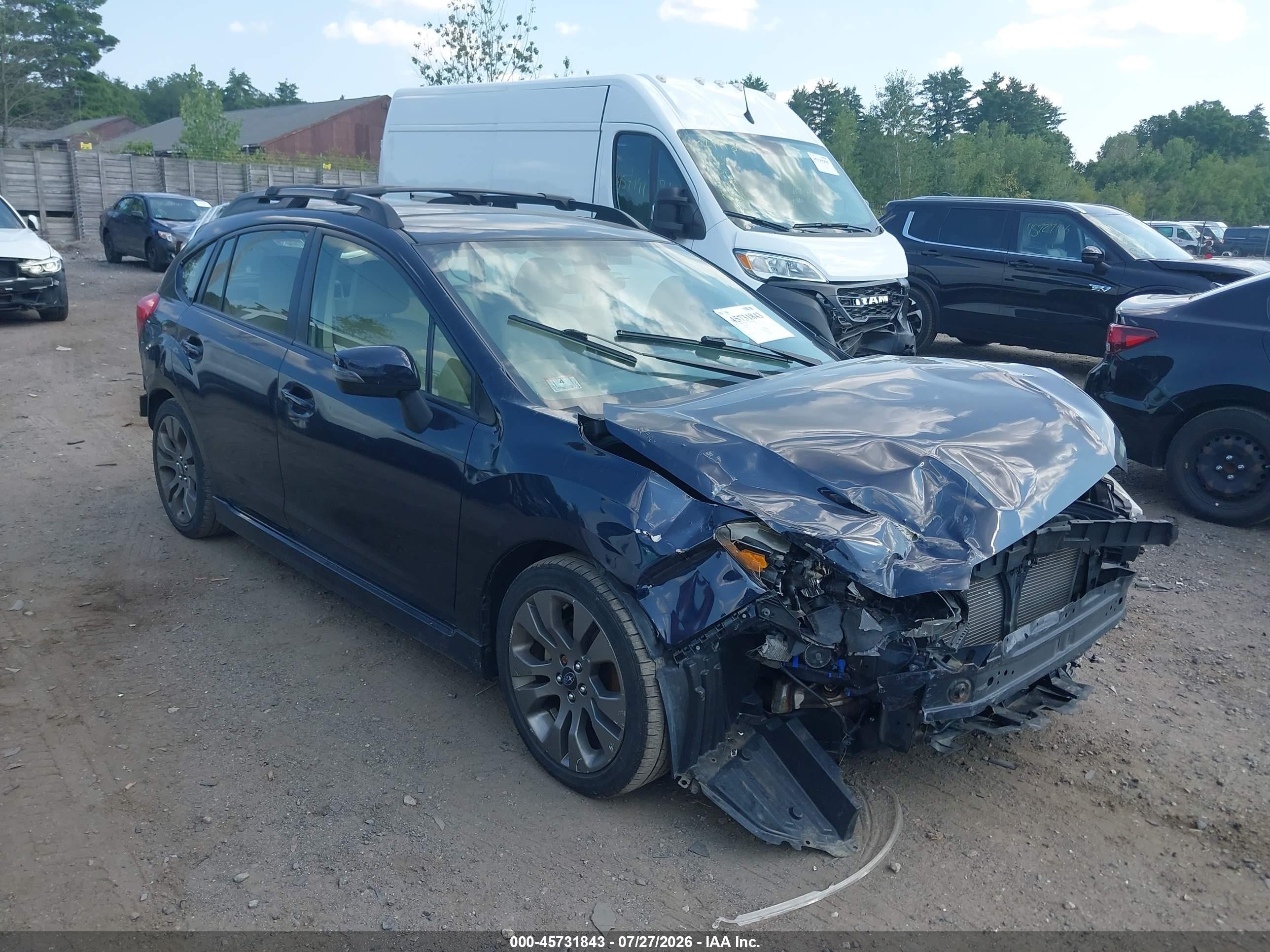 2015 Subaru Impreza 2.0i Sport Premium Dark Blue vin: JF1GPAT64FH258134