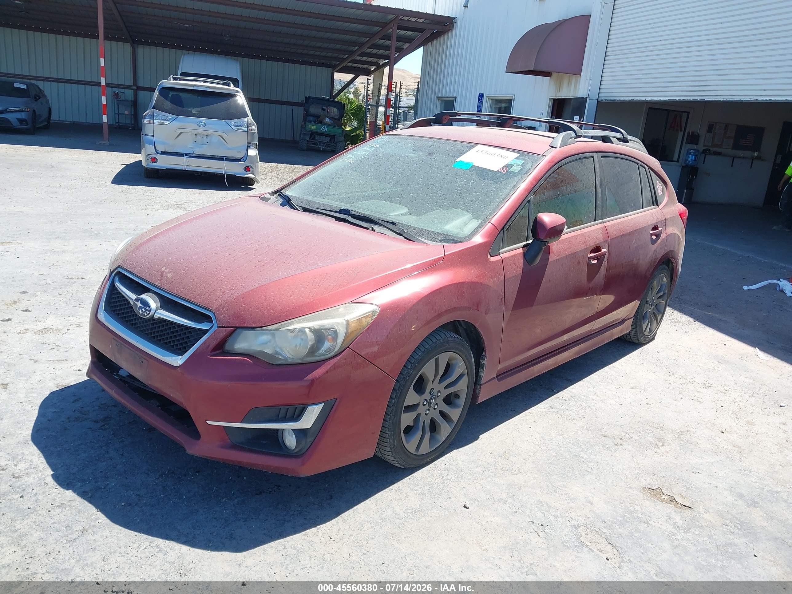 2015 Subaru Impreza 2.0i Sport Premium Burgundy vin: JF1GPAT66FH308872