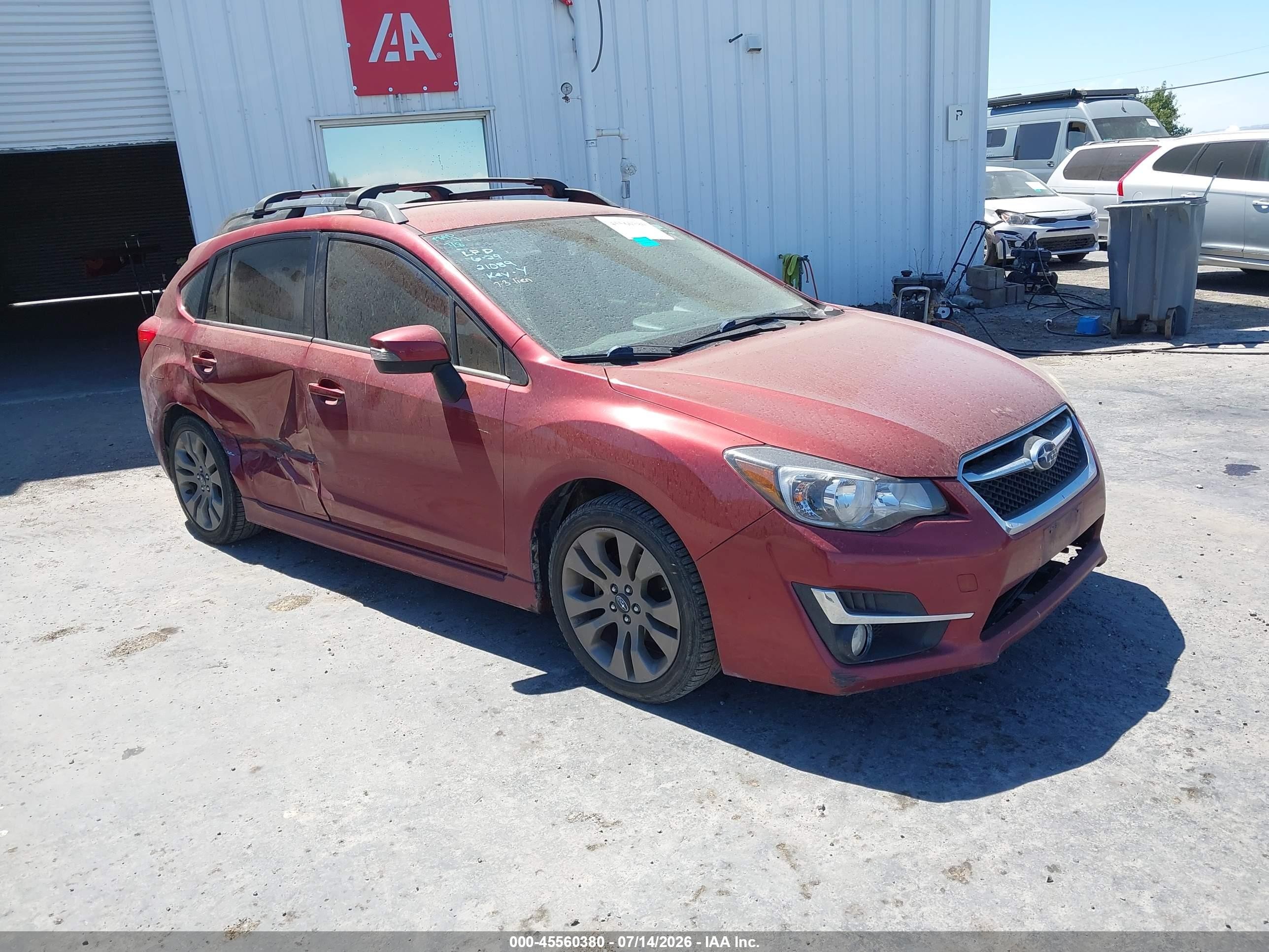 2015 Subaru Impreza 2.0i Sport Premium Бордовый vin: JF1GPAT66FH308872