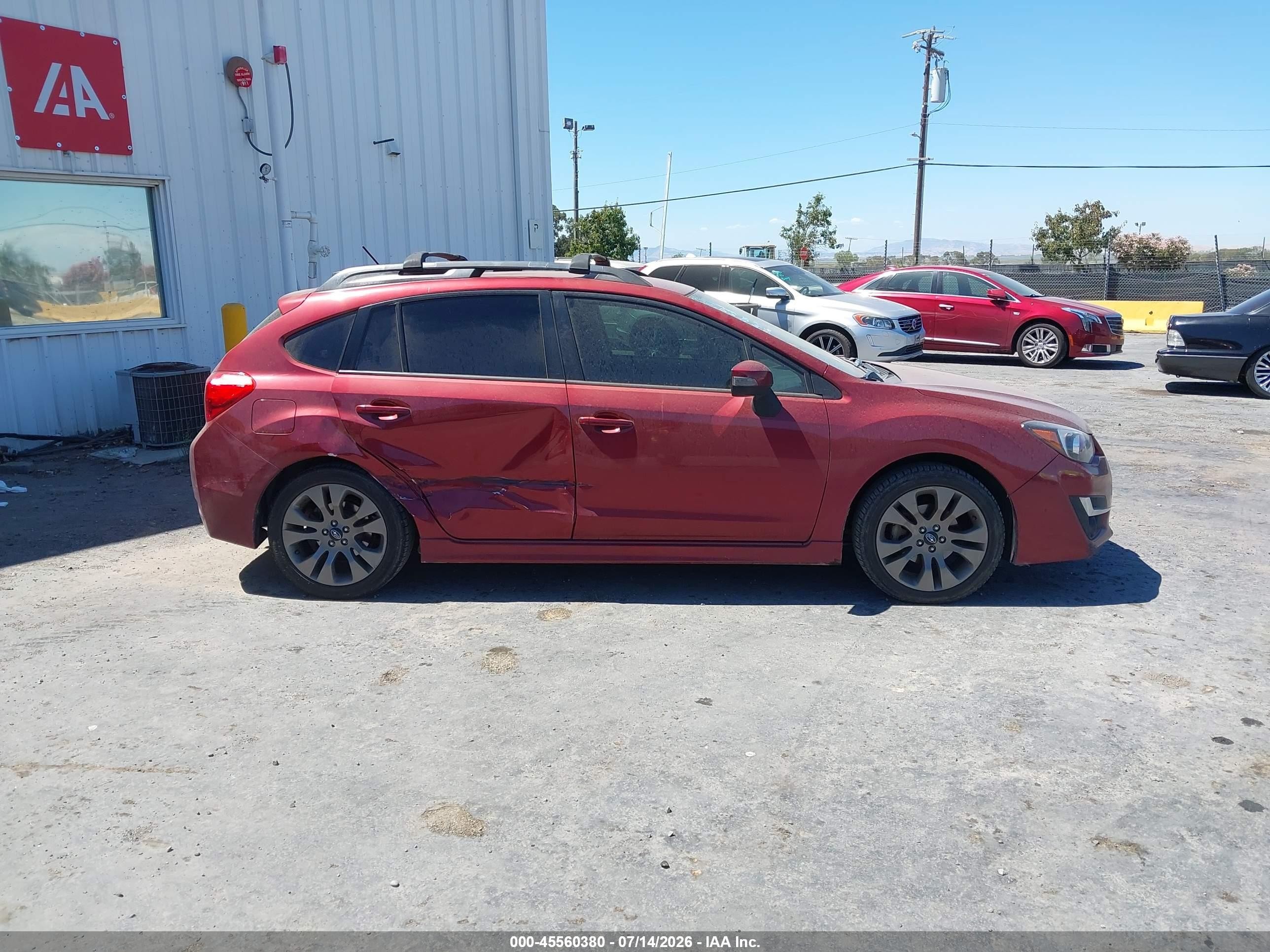 2015 Subaru Impreza 2.0i Sport Premium Burgundy vin: JF1GPAT66FH308872