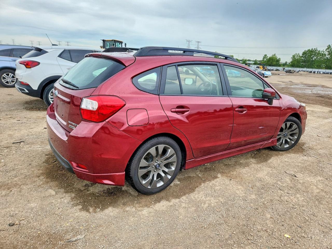 2015 Subaru Impreza Sport Burgundy vin: JF1GPAT66FH317636