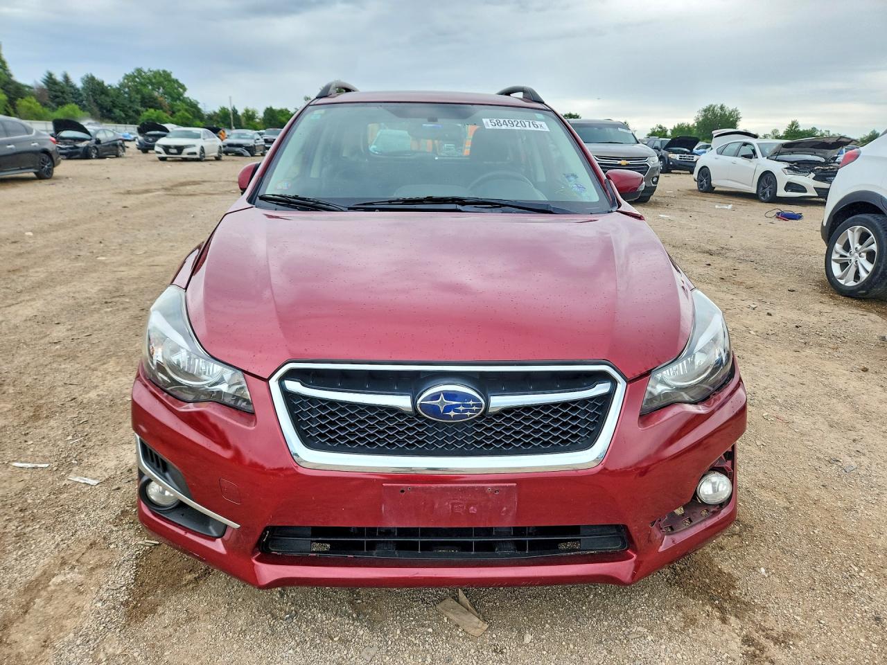 2015 Subaru Impreza Sport Burgundy vin: JF1GPAT66FH317636