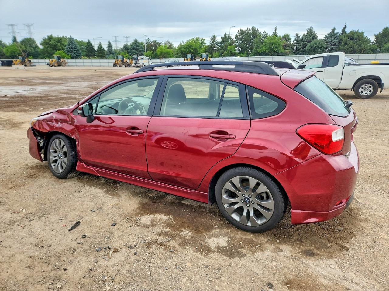 2015 Subaru Impreza Sport Burgundy vin: JF1GPAT66FH317636
