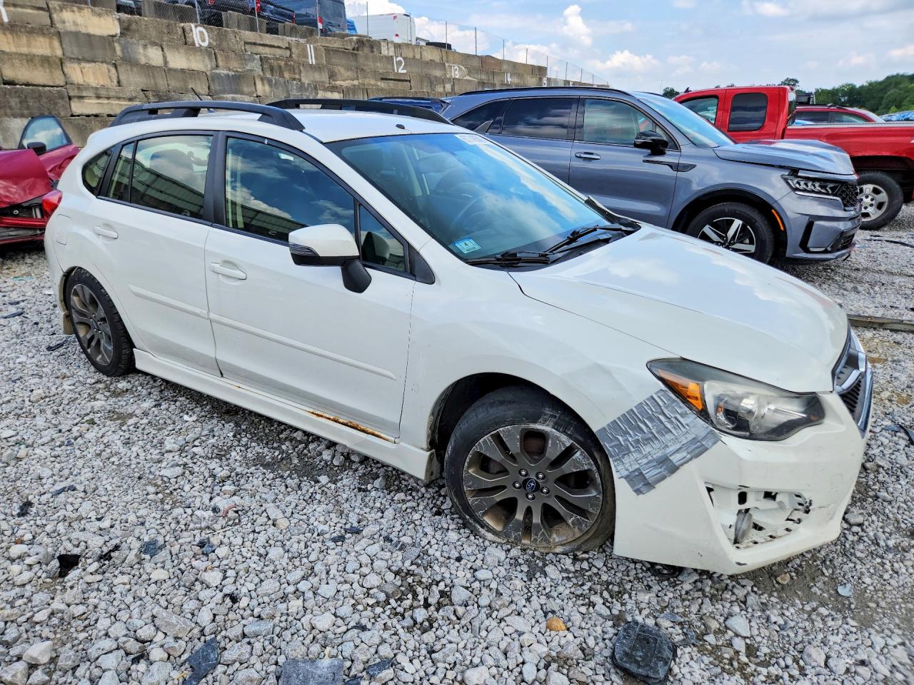 2015 Subaru Impreza Sport Белый vin: JF1GPAT67FH297445
