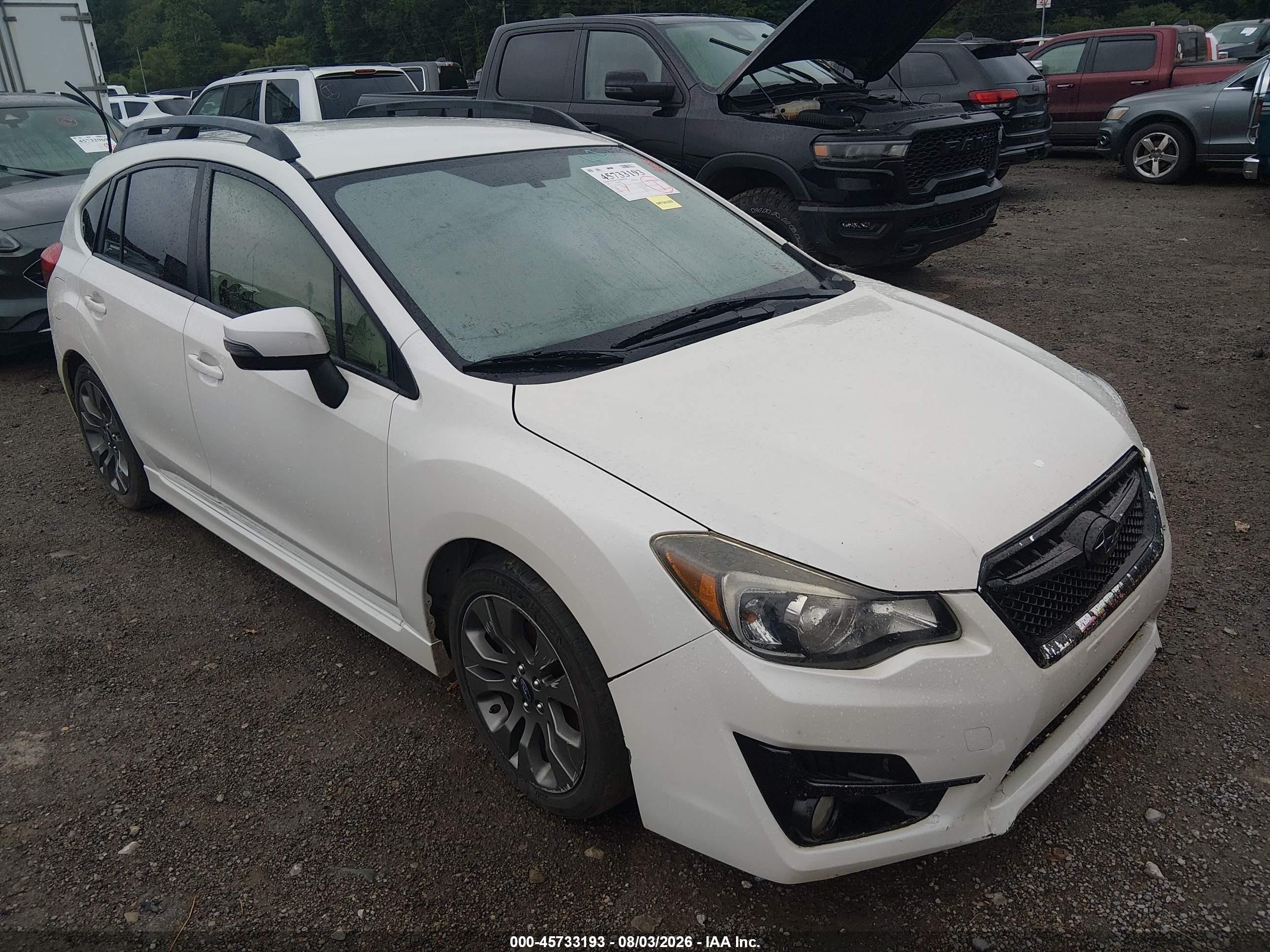 2015 Subaru Impreza 2.0i Sport Premium White vin: JF1GPAT68FH251977
