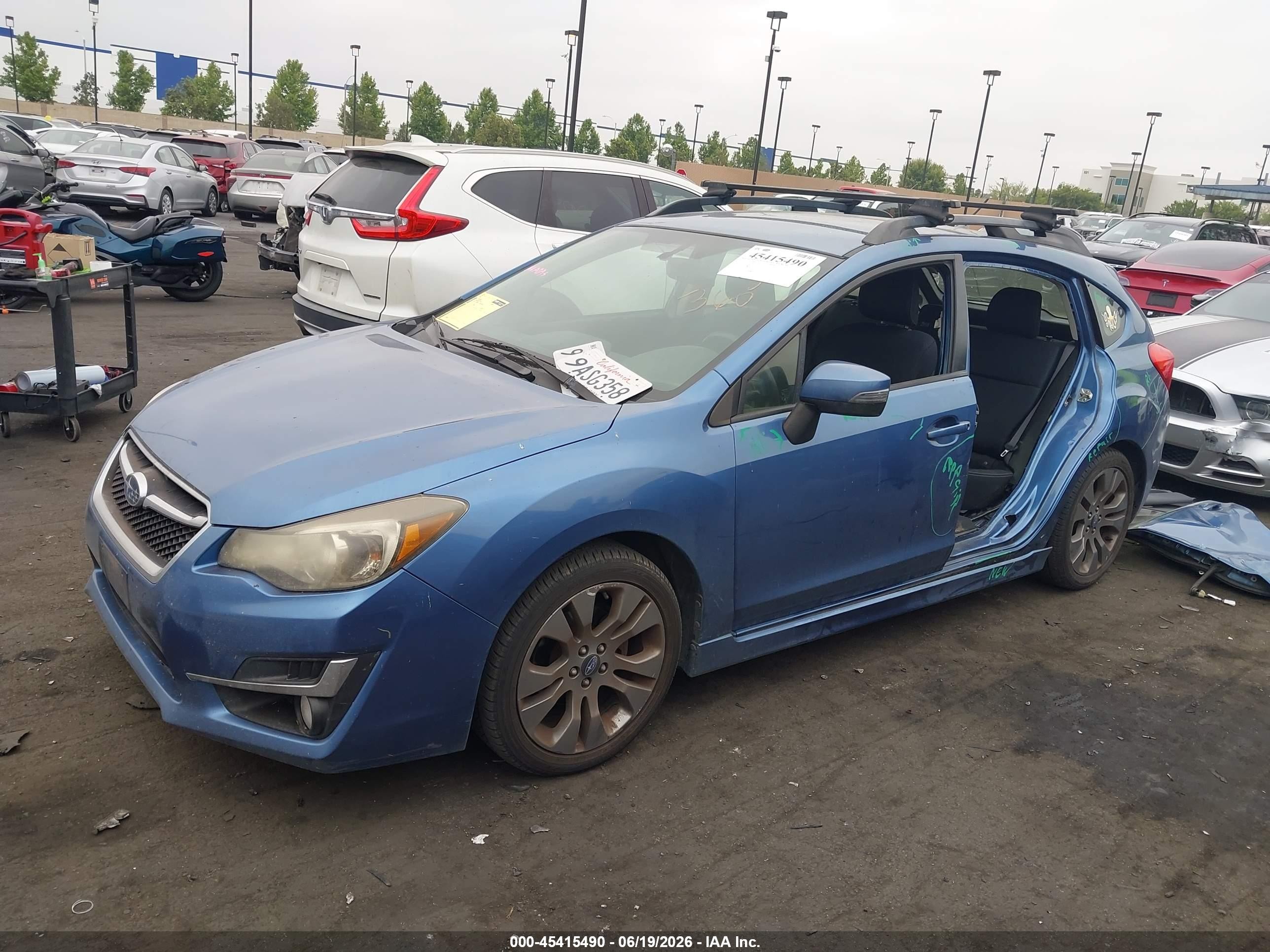 2015 Subaru Impreza 2.0i Sport Premium Синий vin: JF1GPAT69F8205462
