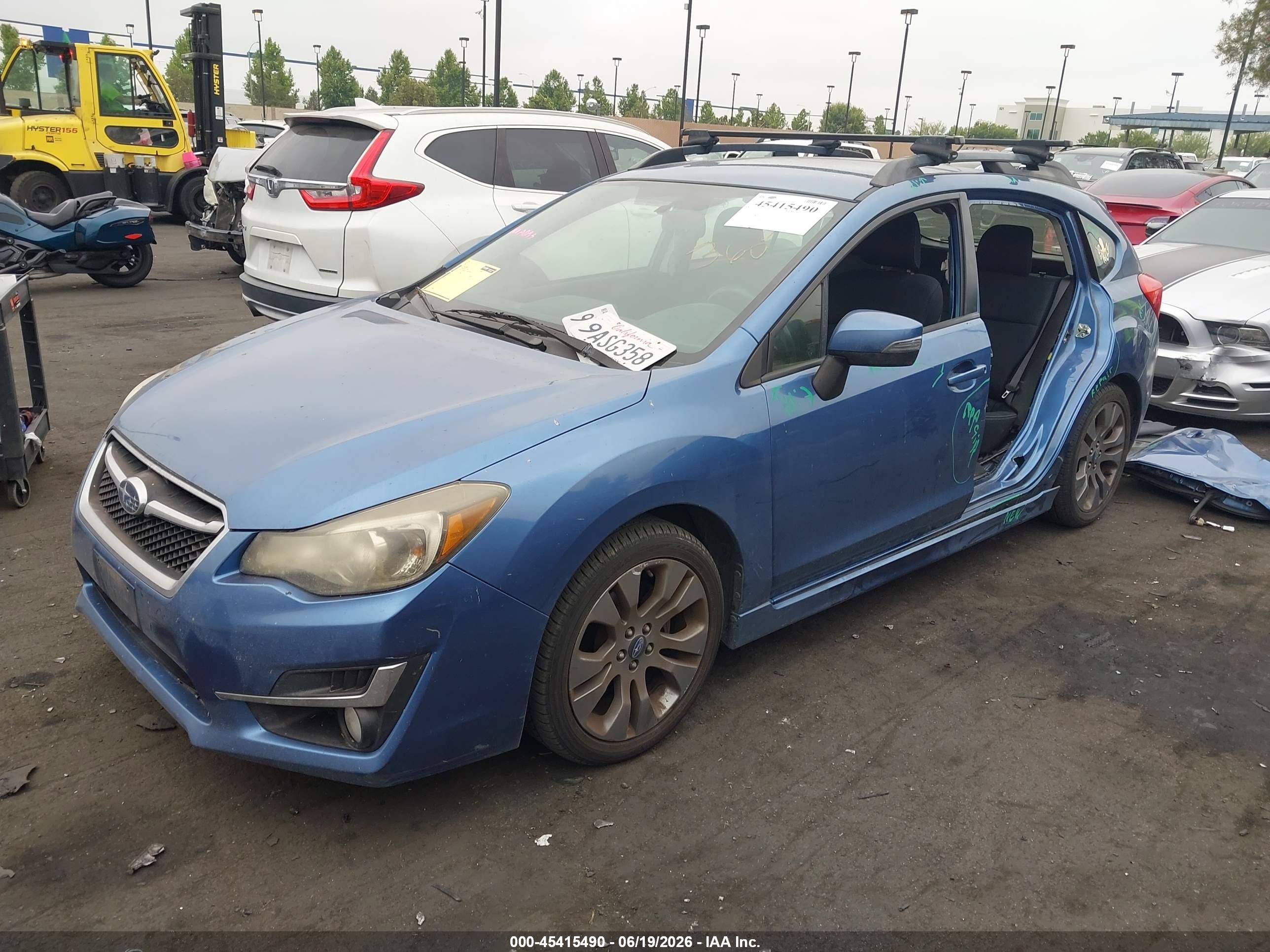 2015 Subaru Impreza 2.0i Sport Premium Синий vin: JF1GPAT69F8205462