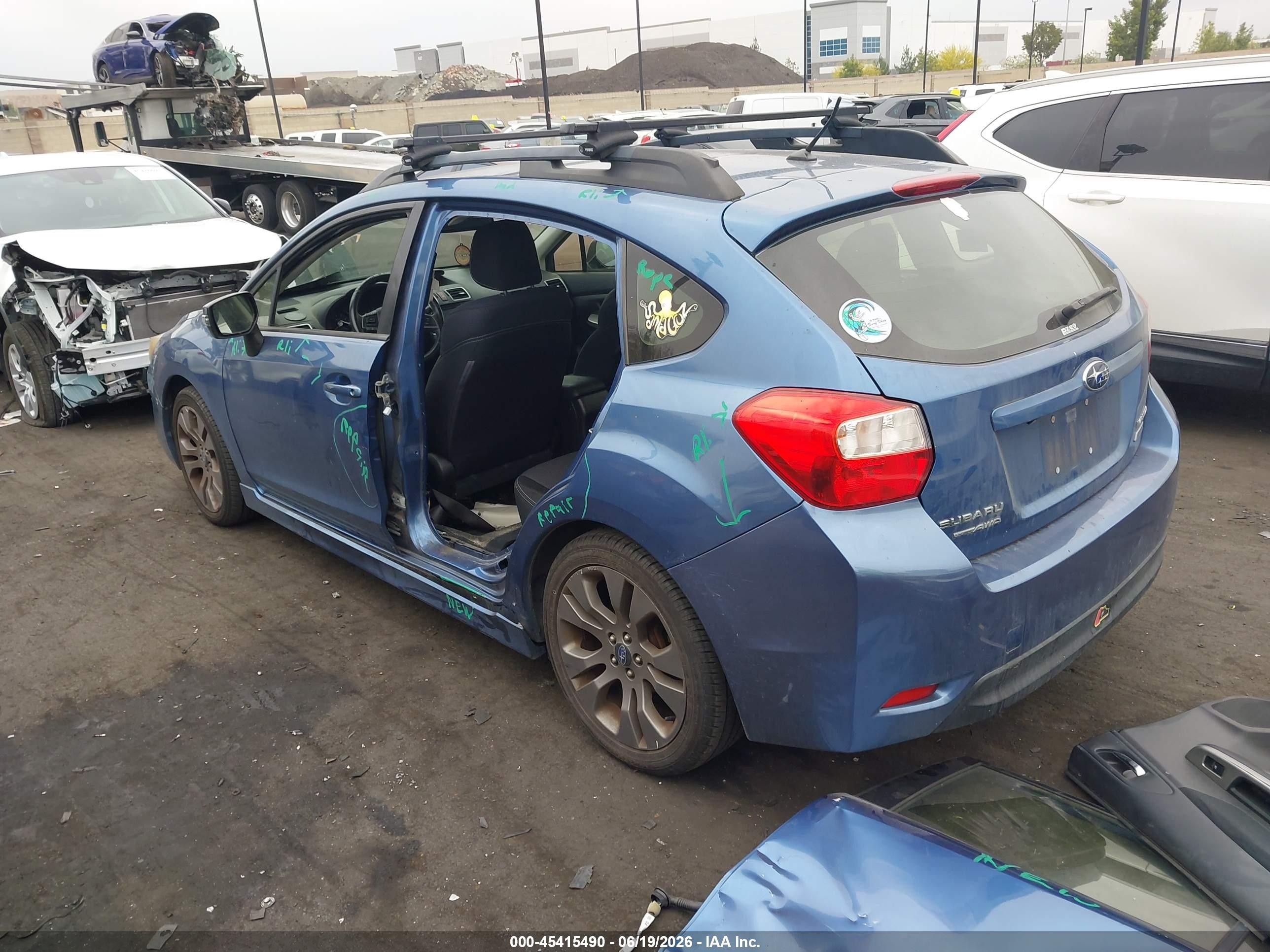 2015 Subaru Impreza 2.0i Sport Premium Синий vin: JF1GPAT69F8205462
