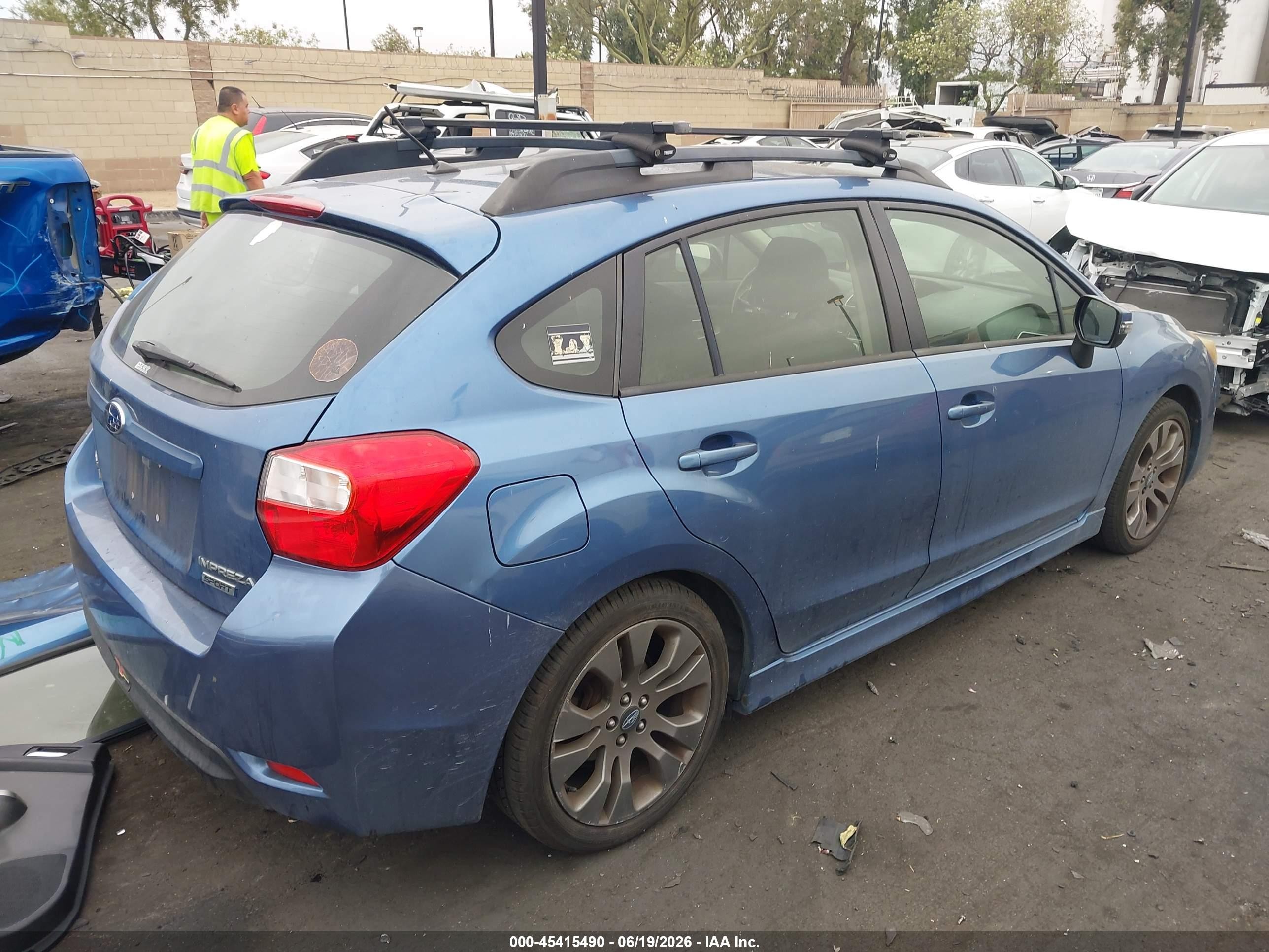 2015 Subaru Impreza 2.0i Sport Premium Синий vin: JF1GPAT69F8205462