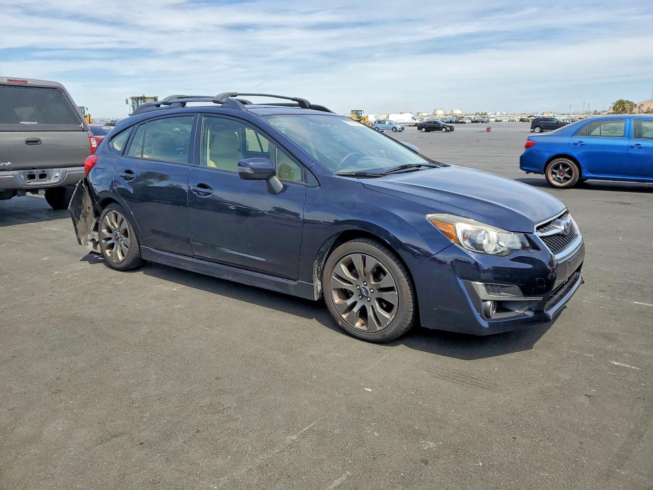 2015 Subaru Impreza Sport Синий vin: JF1GPAT69FH208216