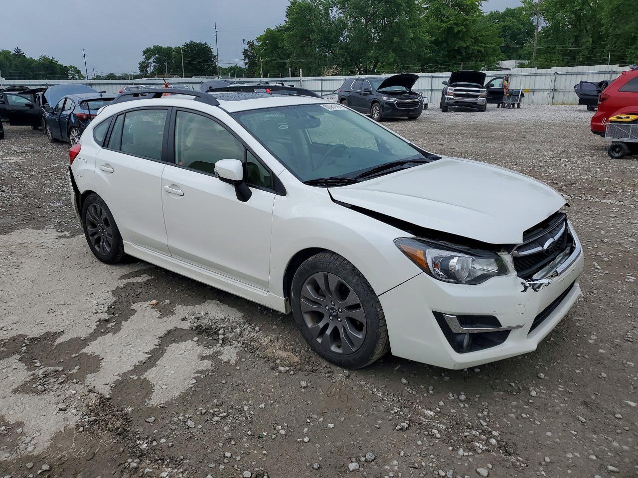 2015 Subaru Impreza Sport White vin: JF1GPAU60FH272191