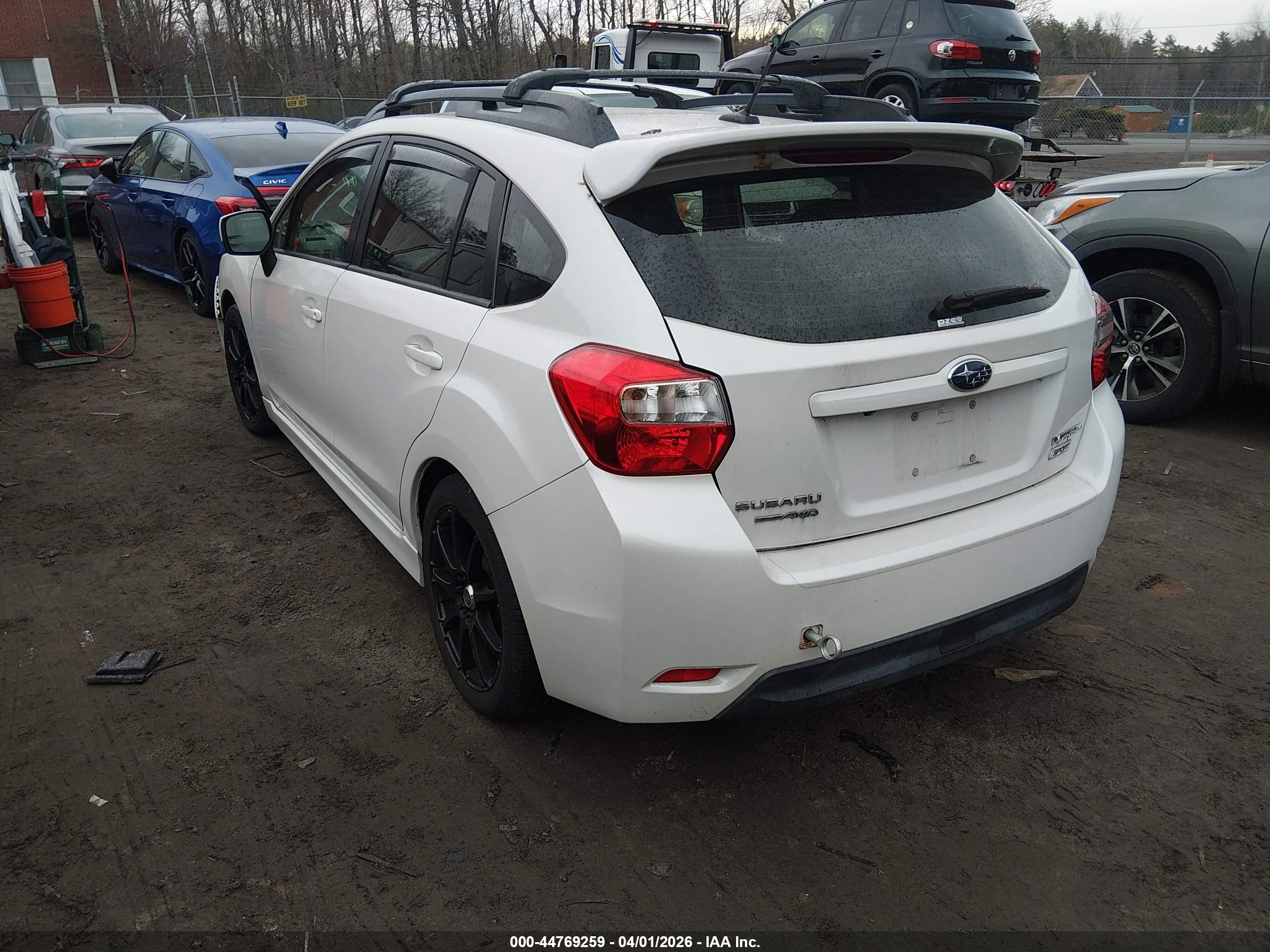 2013 Subaru Impreza 2.0i Sport Limited White vin: JF1GPAU63D2807157