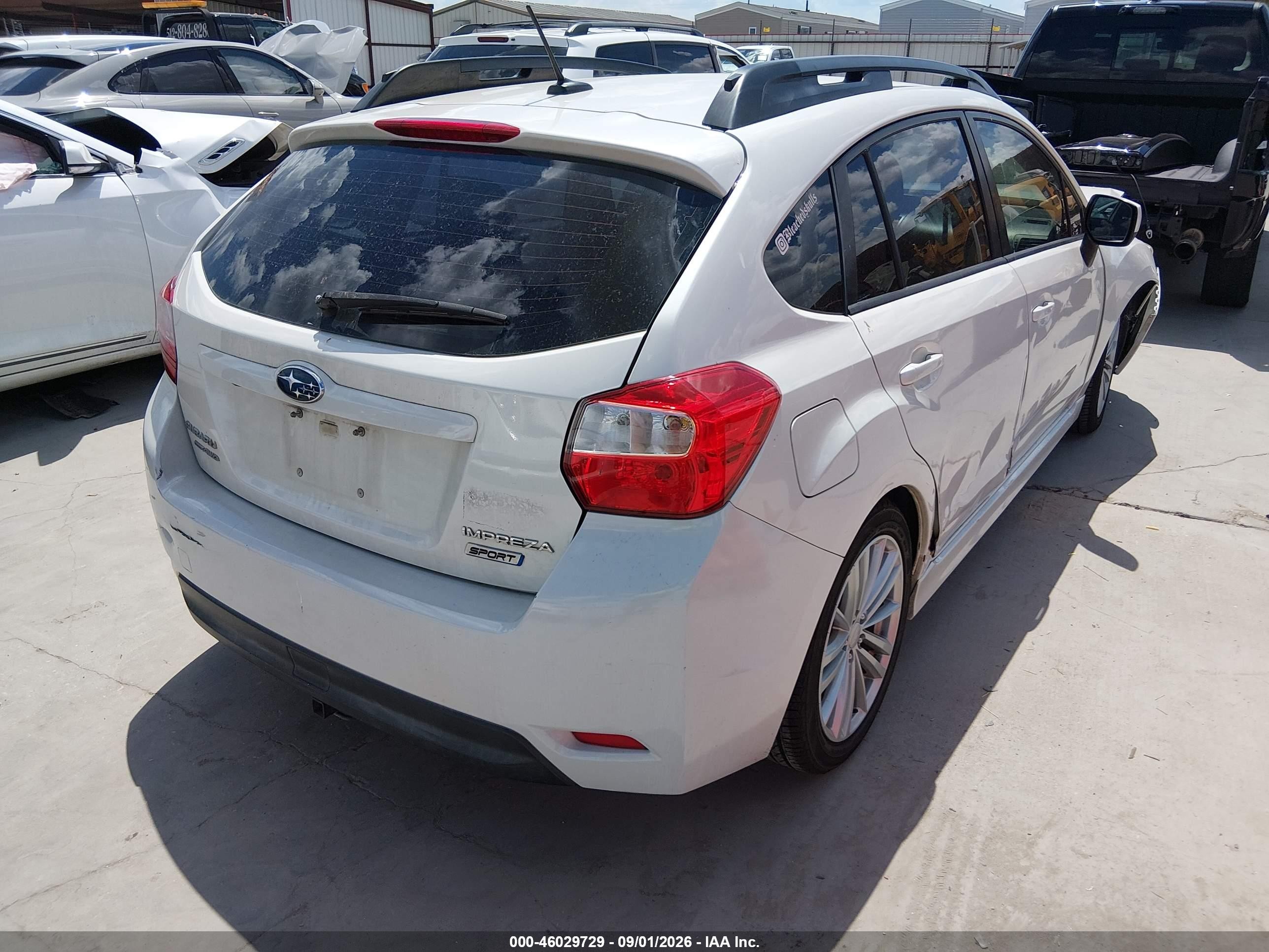 2014 Subaru Impreza 2.0i Sport Limited White vin: JF1GPAU63E8303786