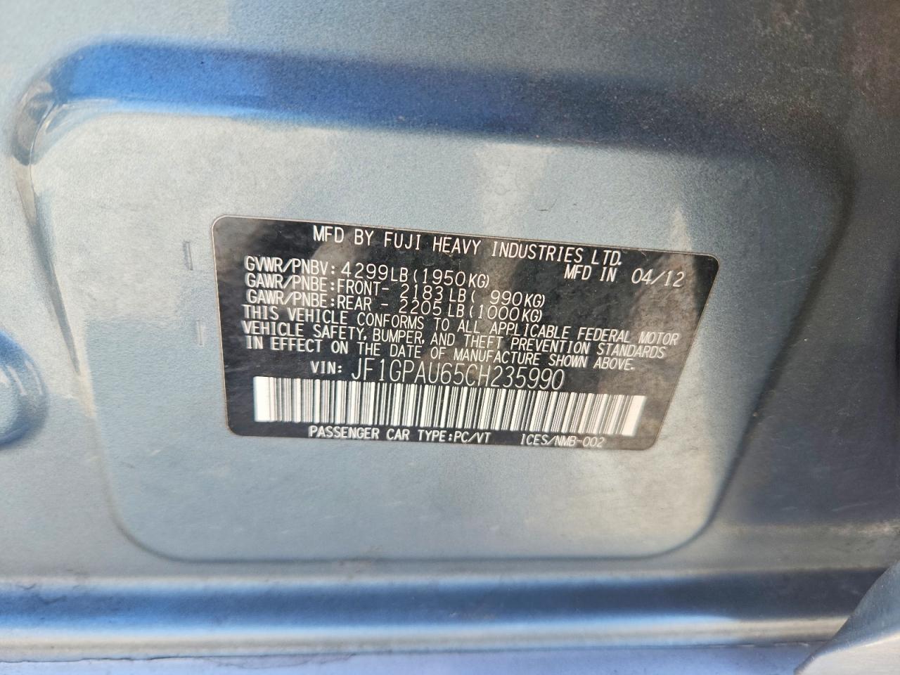 2012 Subaru Impreza Sport Limited Silver vin: JF1GPAU65CH235990