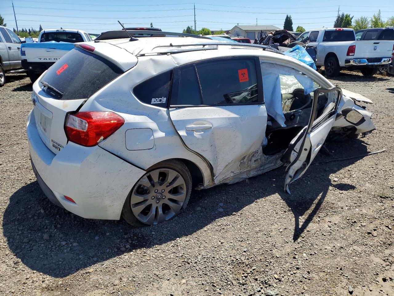 2015 Subaru Impreza Sport White vin: JF1GPAU66F8302035