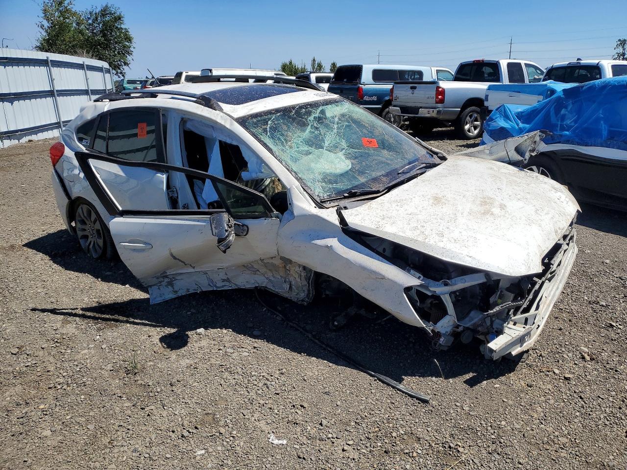 2015 Subaru Impreza Sport White vin: JF1GPAU66F8302035
