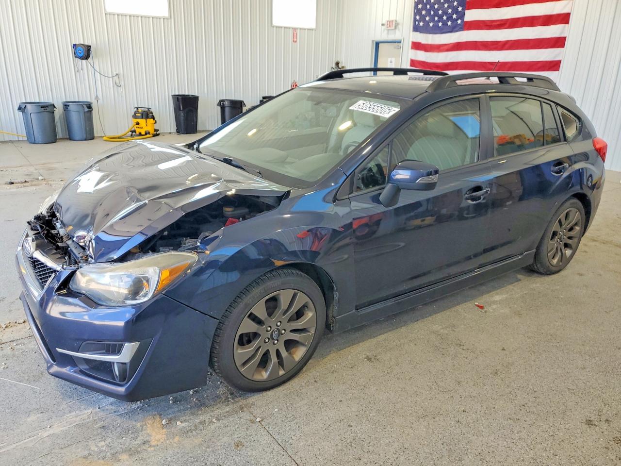2015 Subaru Impreza Sport Синий vin: JF1GPAU66FH229135
