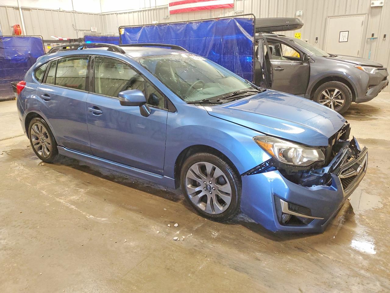 2015 Subaru Impreza Sport Синий vin: JF1GPAU66FH299167