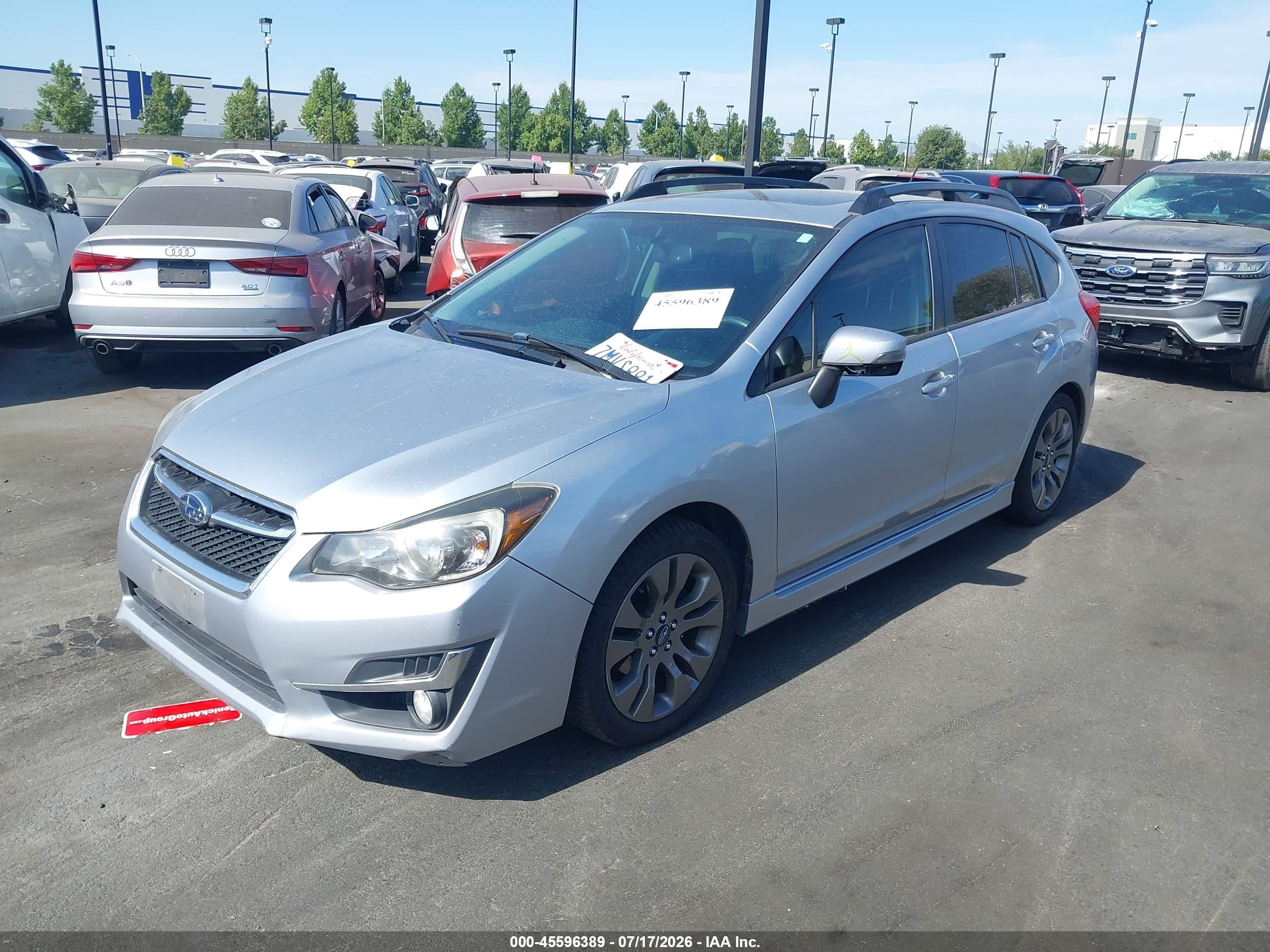 2015 Subaru Impreza 2.0i Sport Premium Серебряный vin: JF1GPAU66FH302889