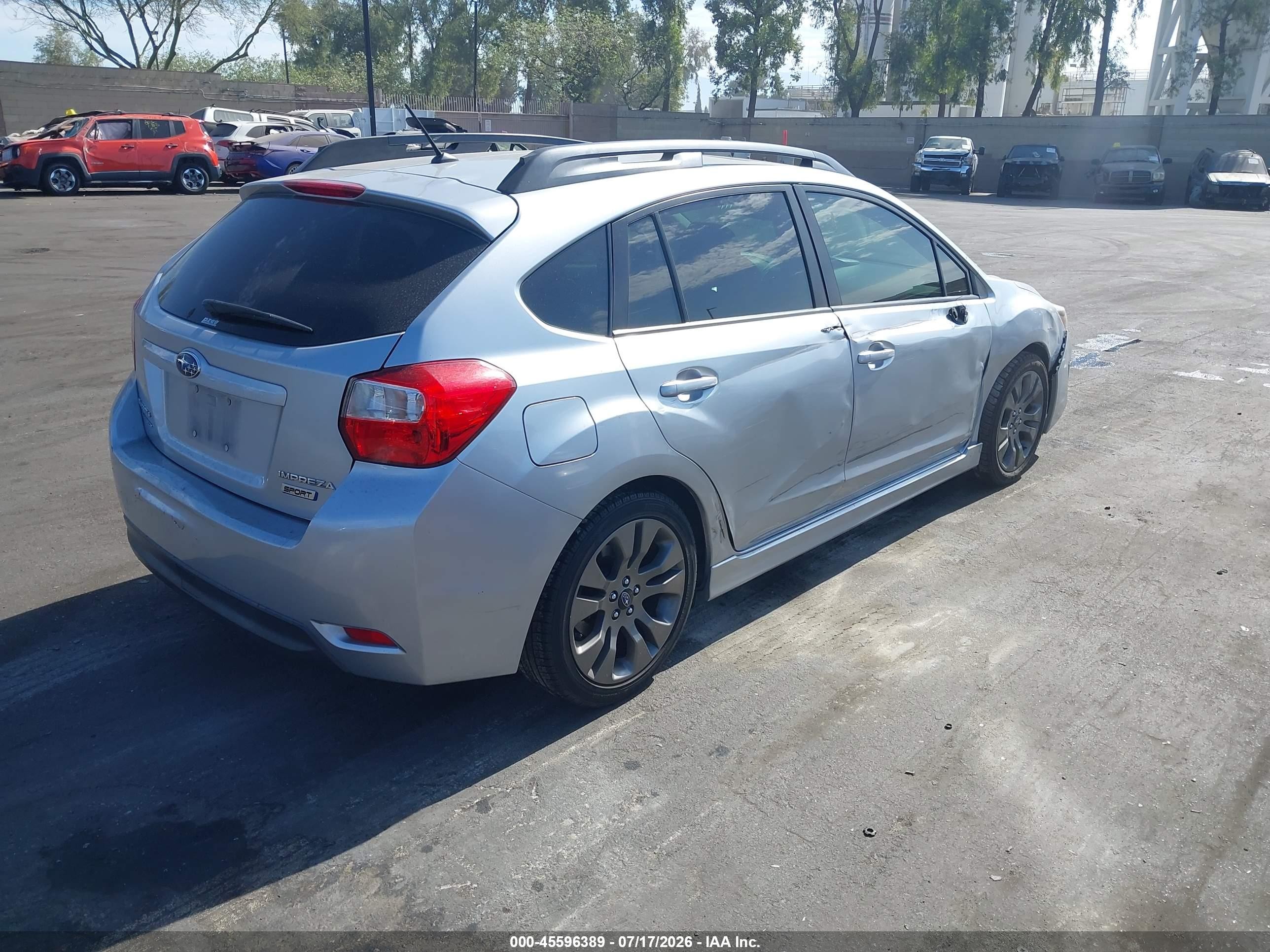 2015 Subaru Impreza 2.0i Sport Premium Серебряный vin: JF1GPAU66FH302889