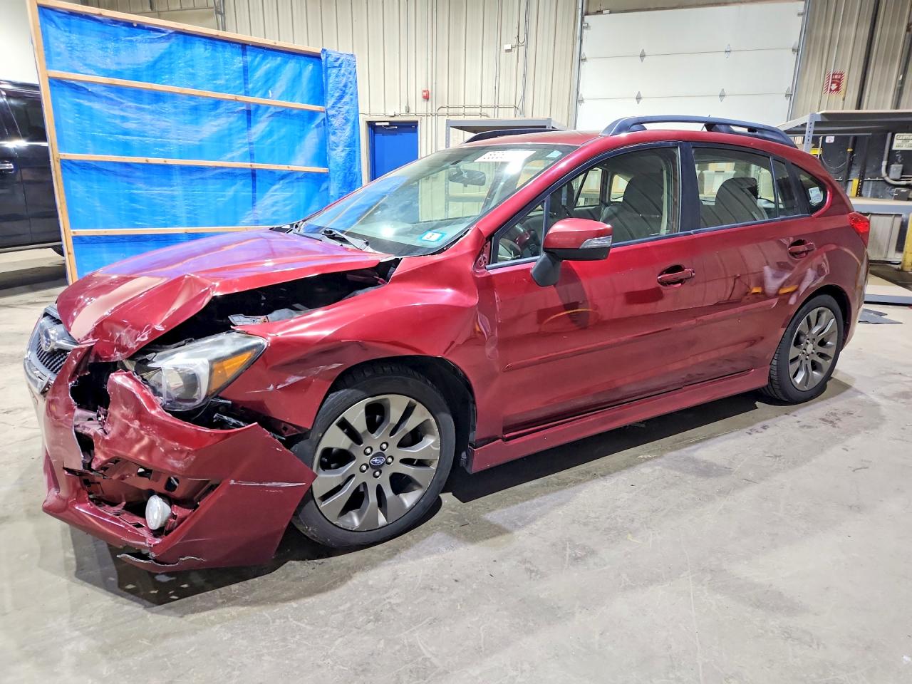 2015 Subaru Impreza Sport Burgundy vin: JF1GPAU68FH234479