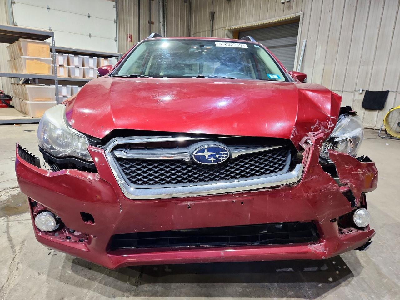 2015 Subaru Impreza Sport Burgundy vin: JF1GPAU68FH234479
