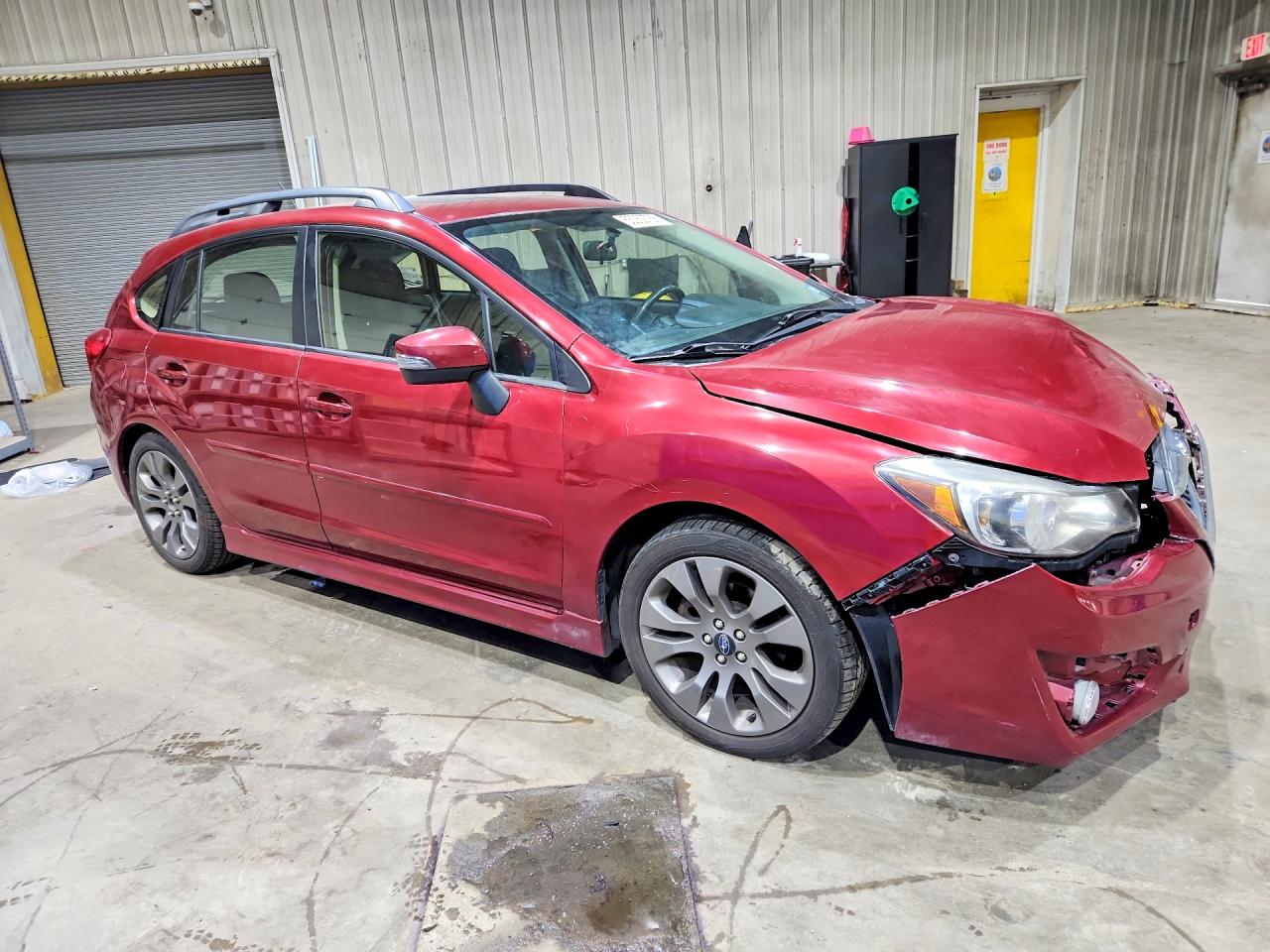 2015 Subaru Impreza Sport Burgundy vin: JF1GPAU68FH234479