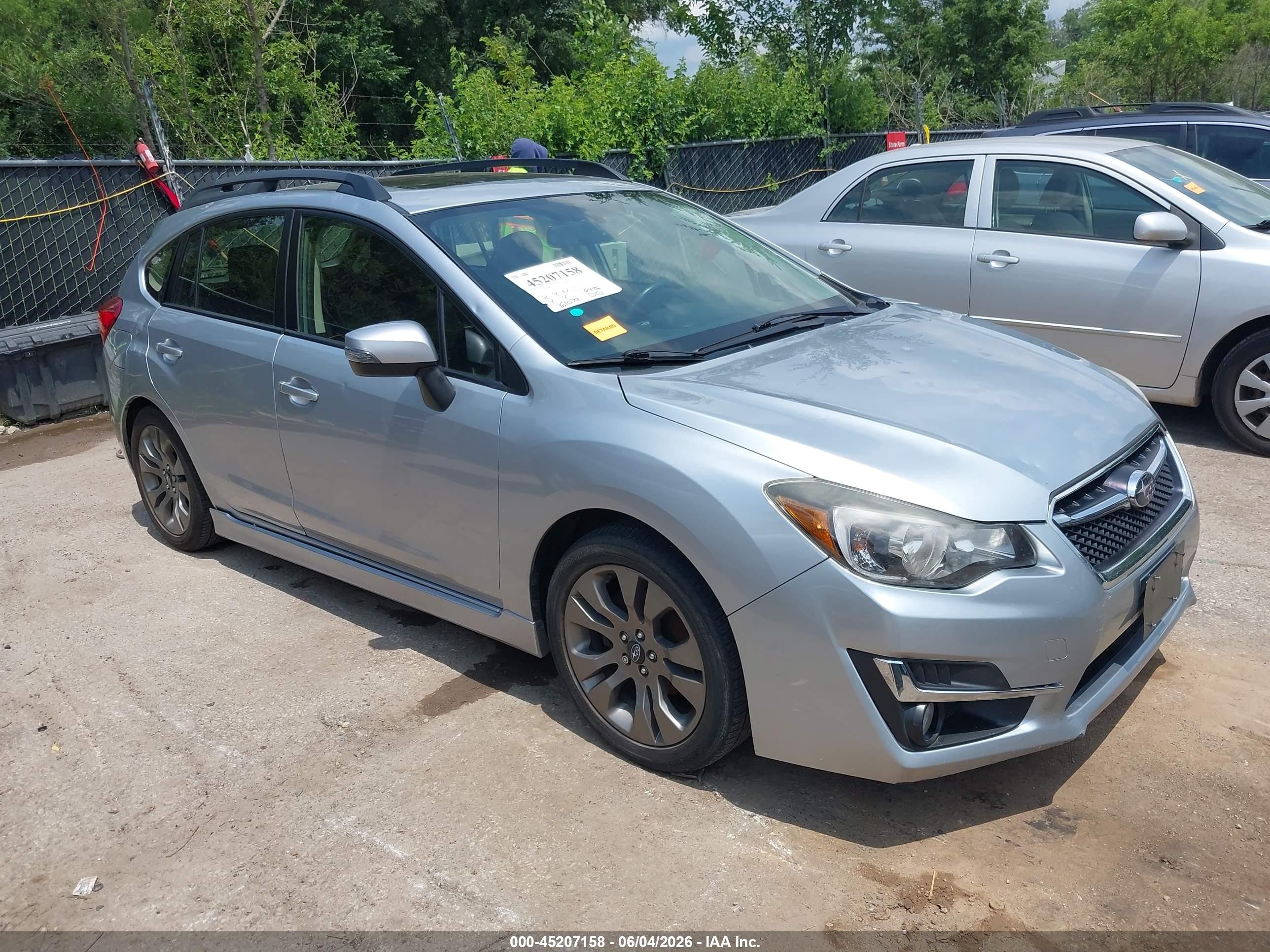 2015 Subaru Impreza 2.0i Sport Premium Silver vin: JF1GPAU68FH283147