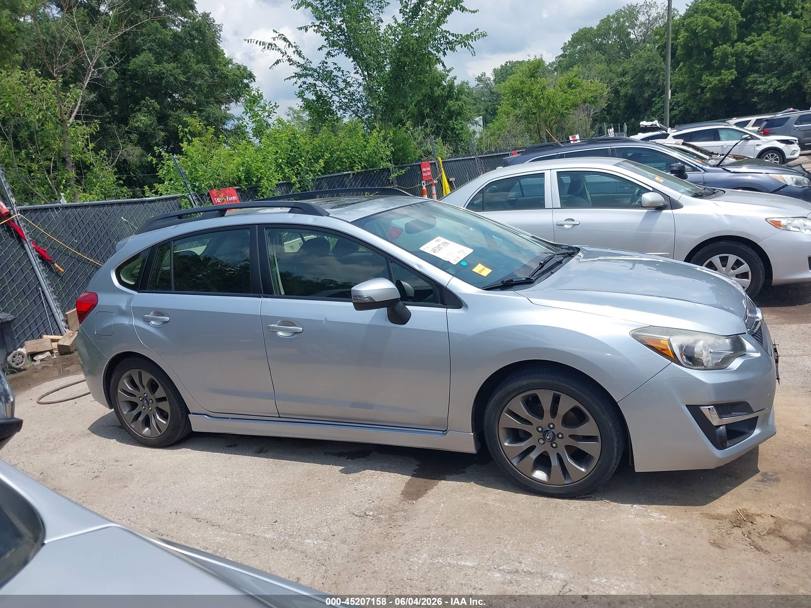 2015 Subaru Impreza 2.0i Sport Premium Silver vin: JF1GPAU68FH283147