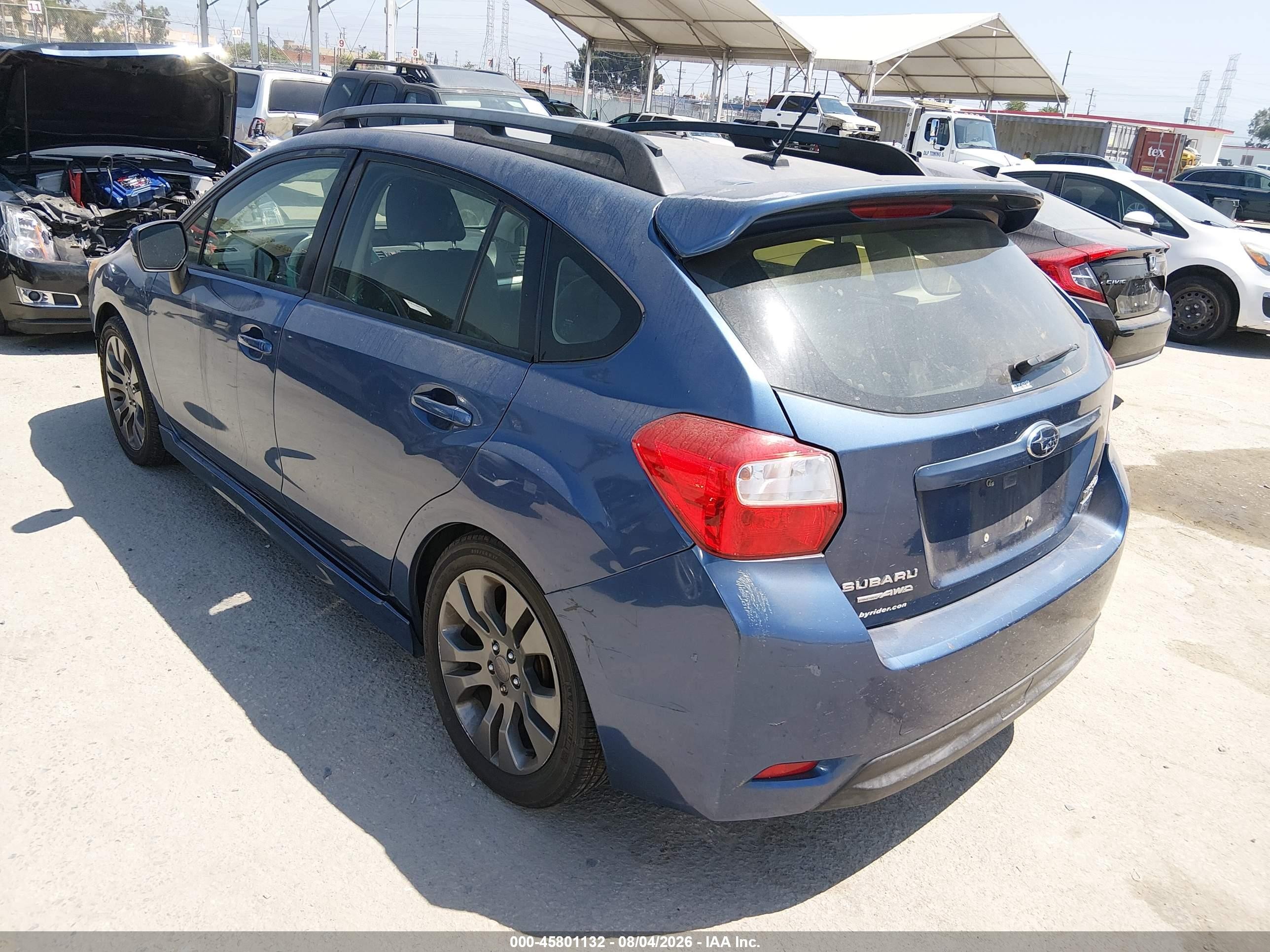 2013 Subaru Impreza 2.0i Sport Limited Light Blue vin: JF1GPAU69DH200838
