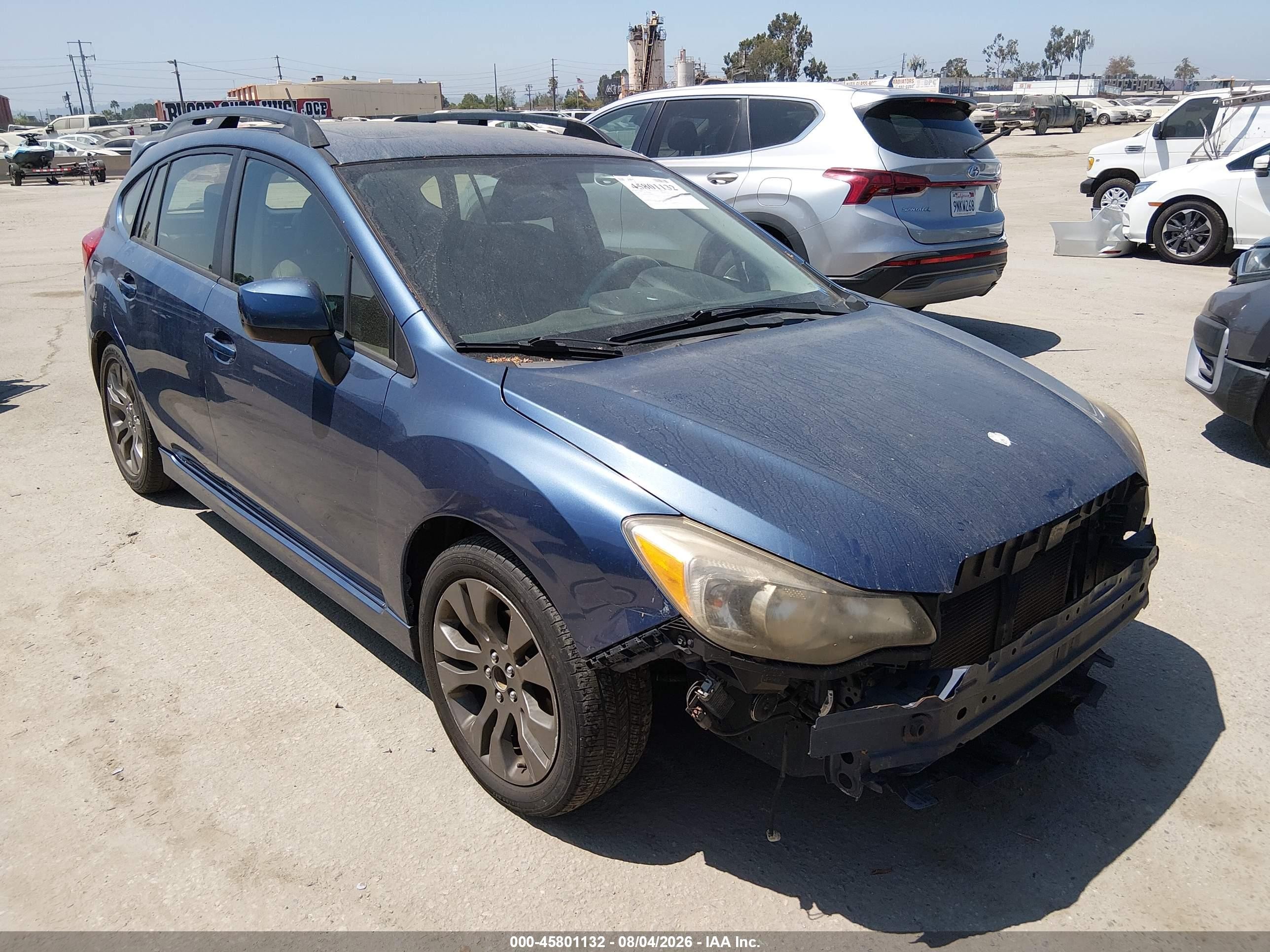 2013 Subaru Impreza 2.0i Sport Limited Light Blue vin: JF1GPAU69DH200838