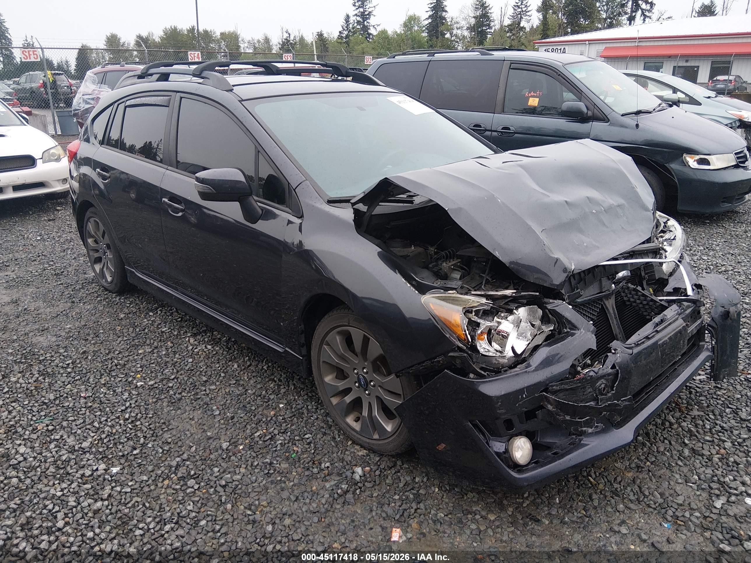 2015 Subaru Impreza 2.0i Sport Limited Gray vin: JF1GPAV66F8298230