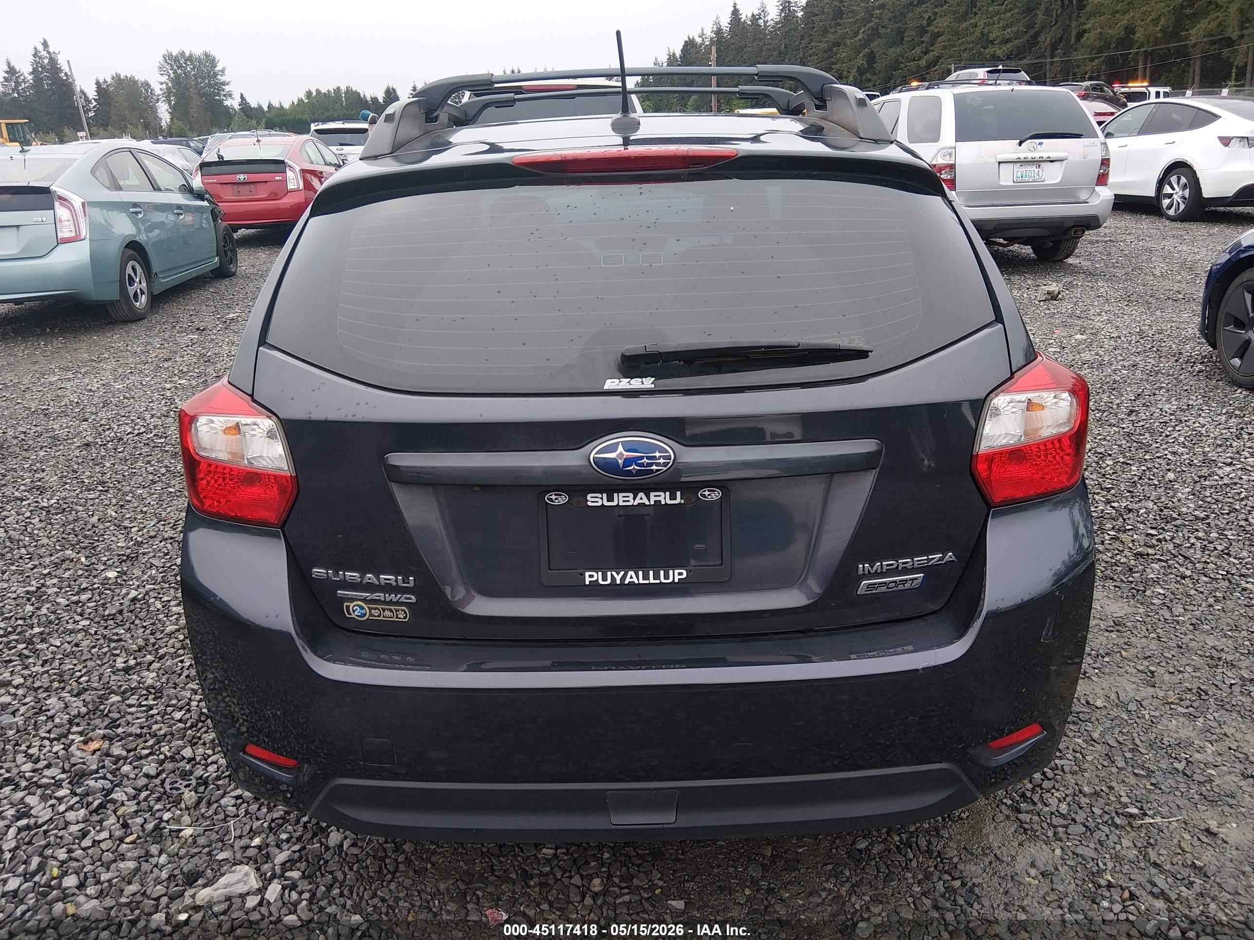 2015 Subaru Impreza 2.0i Sport Limited Gray vin: JF1GPAV66F8298230