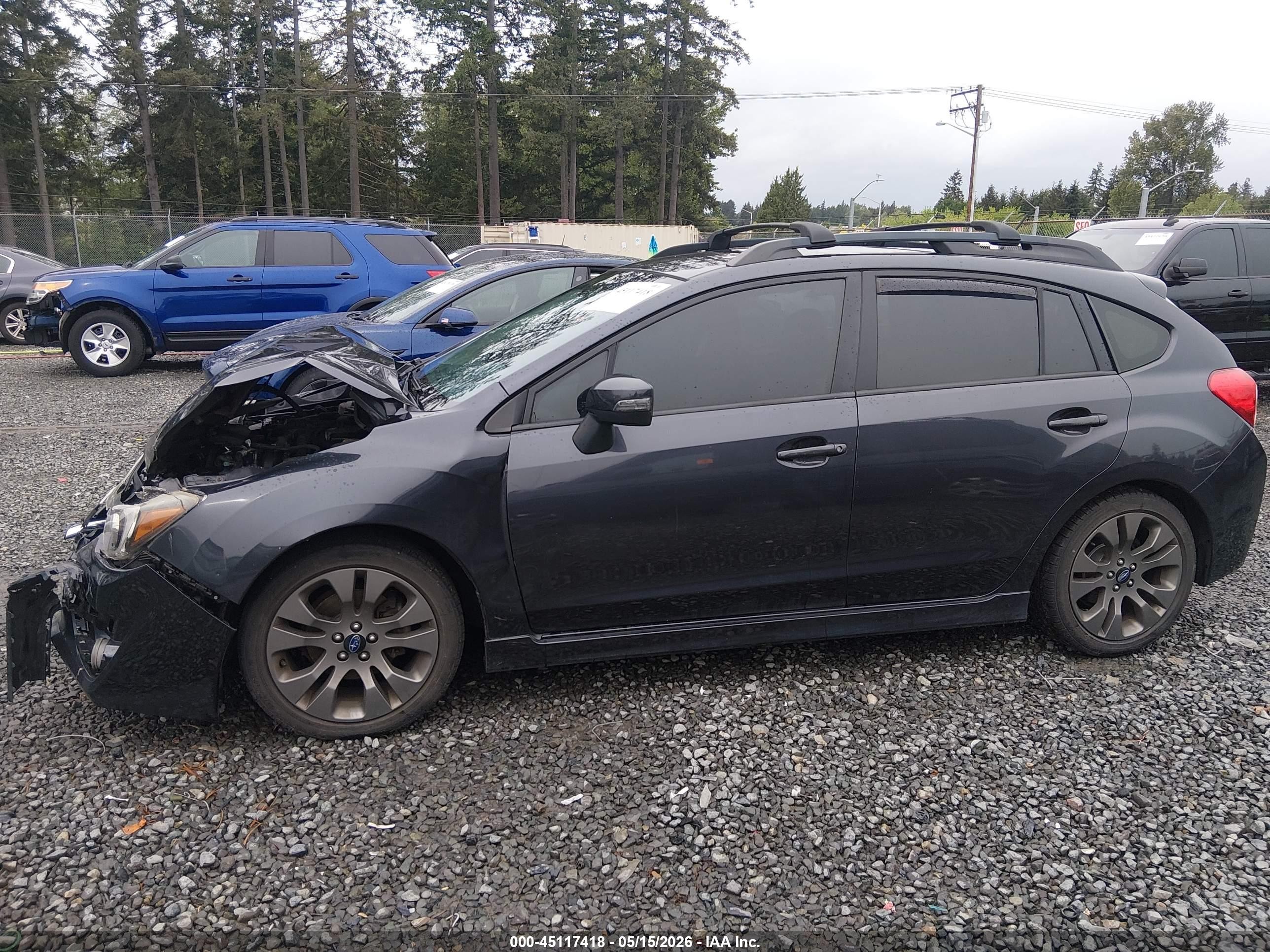 2015 Subaru Impreza 2.0i Sport Limited Gray vin: JF1GPAV66F8298230