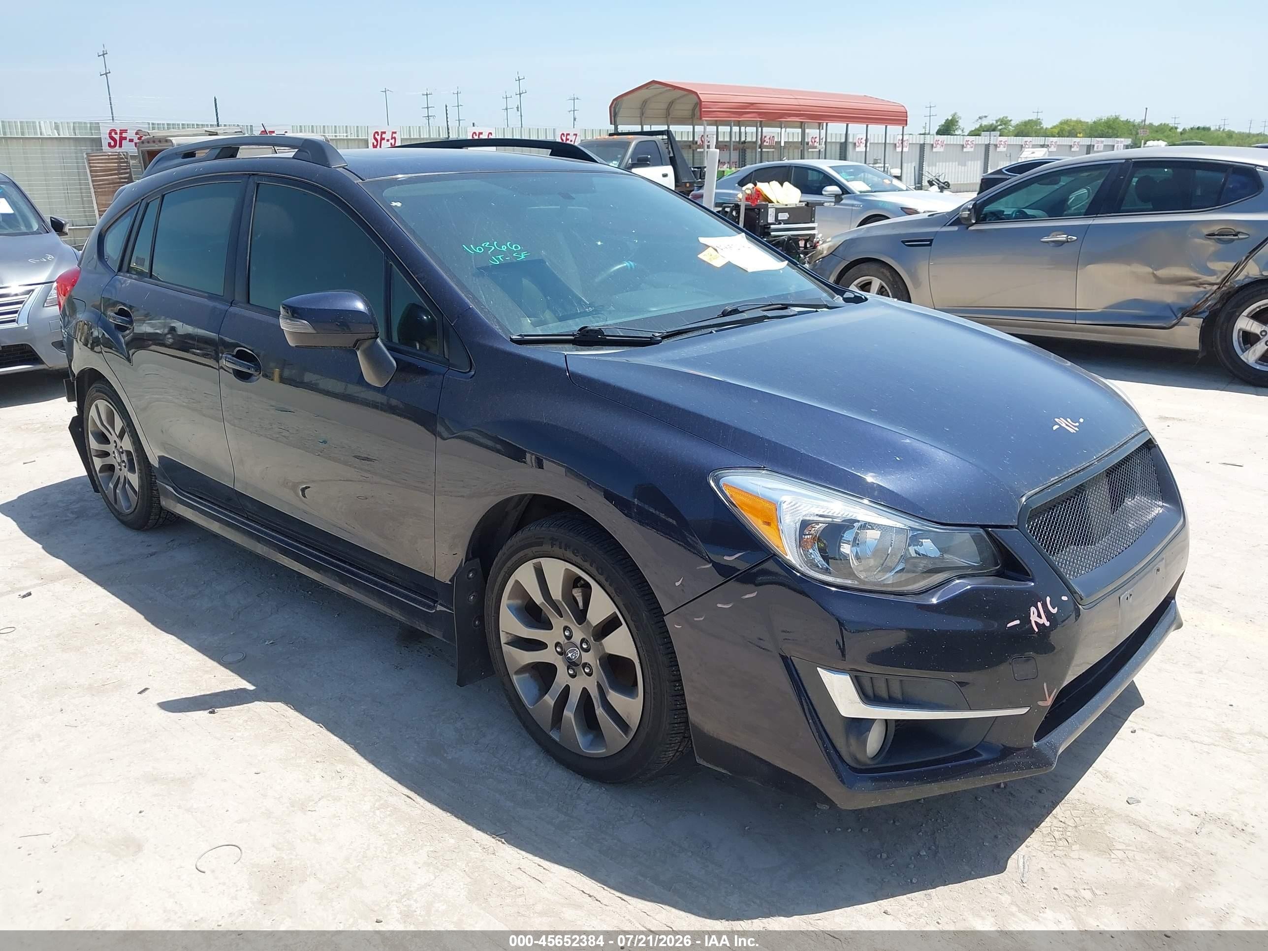 2015 Subaru Impreza 2.0i Sport Limited Dark Blue vin: JF1GPAW66FH290353