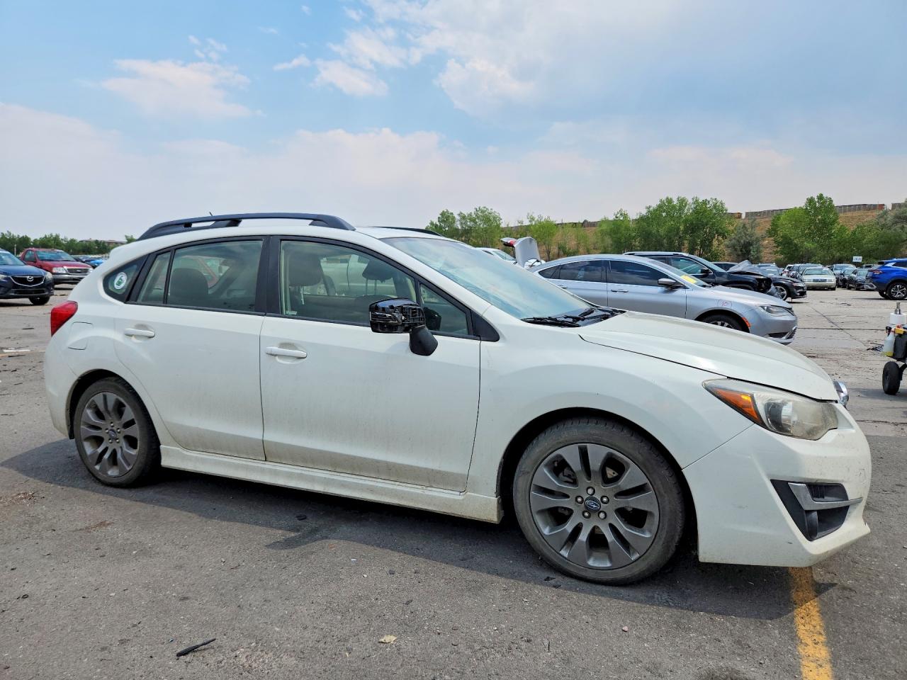 2015 Subaru Impreza Sport White vin: JF1GPAY60F8237113