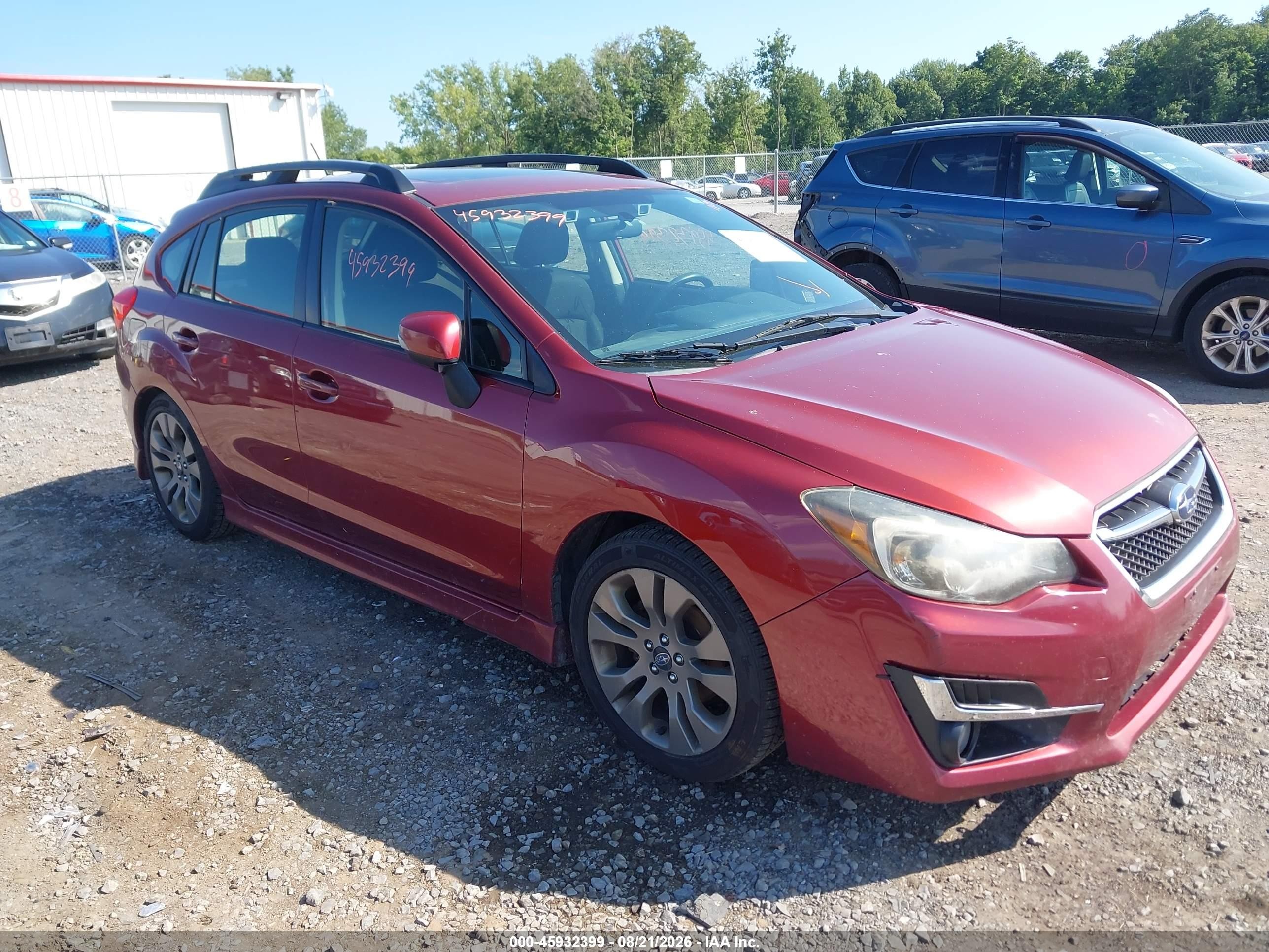2015 Subaru Impreza Sport Red vin: JF1GPAY61F8247116