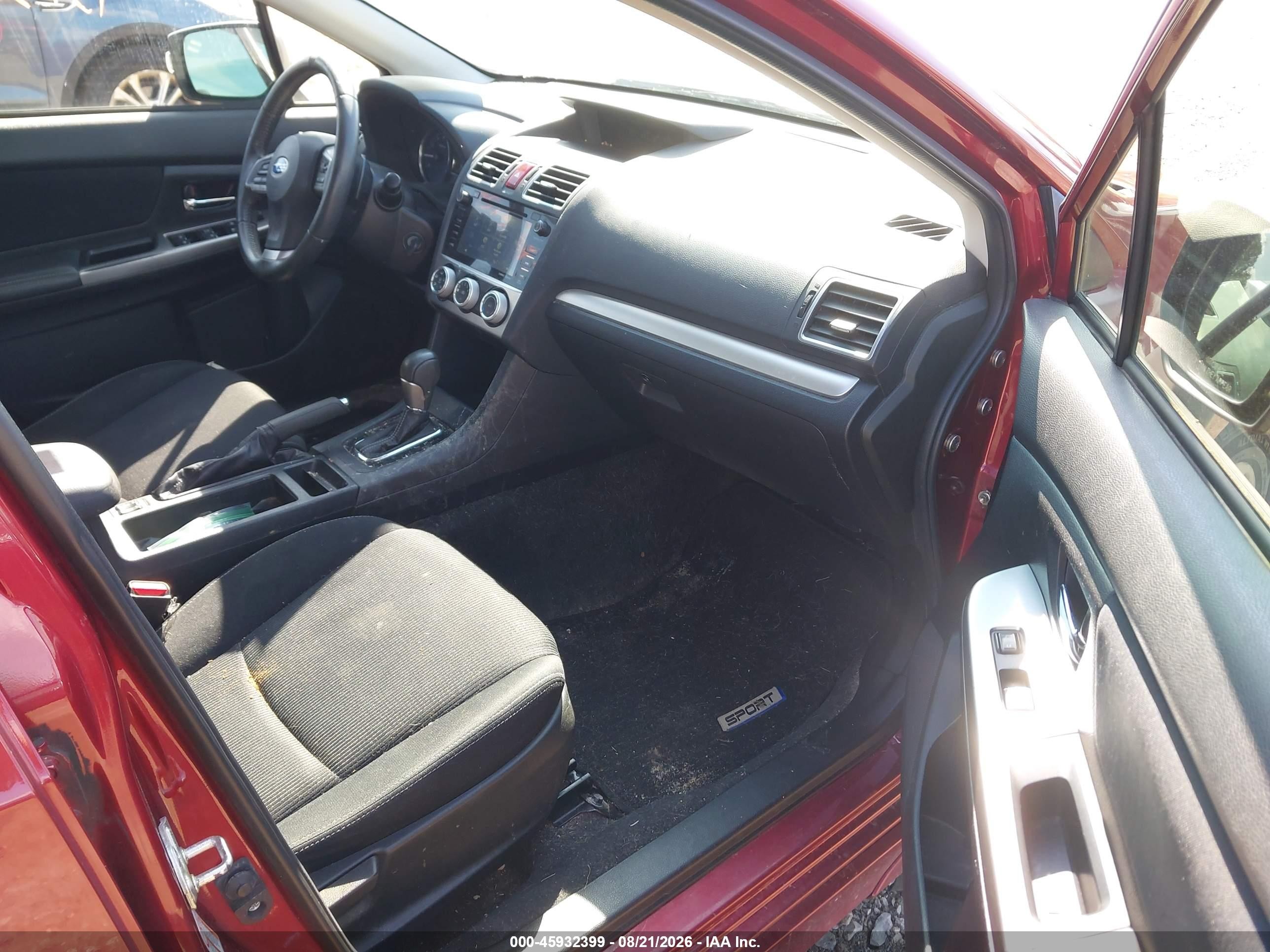 2015 Subaru Impreza Sport Красный vin: JF1GPAY61F8247116