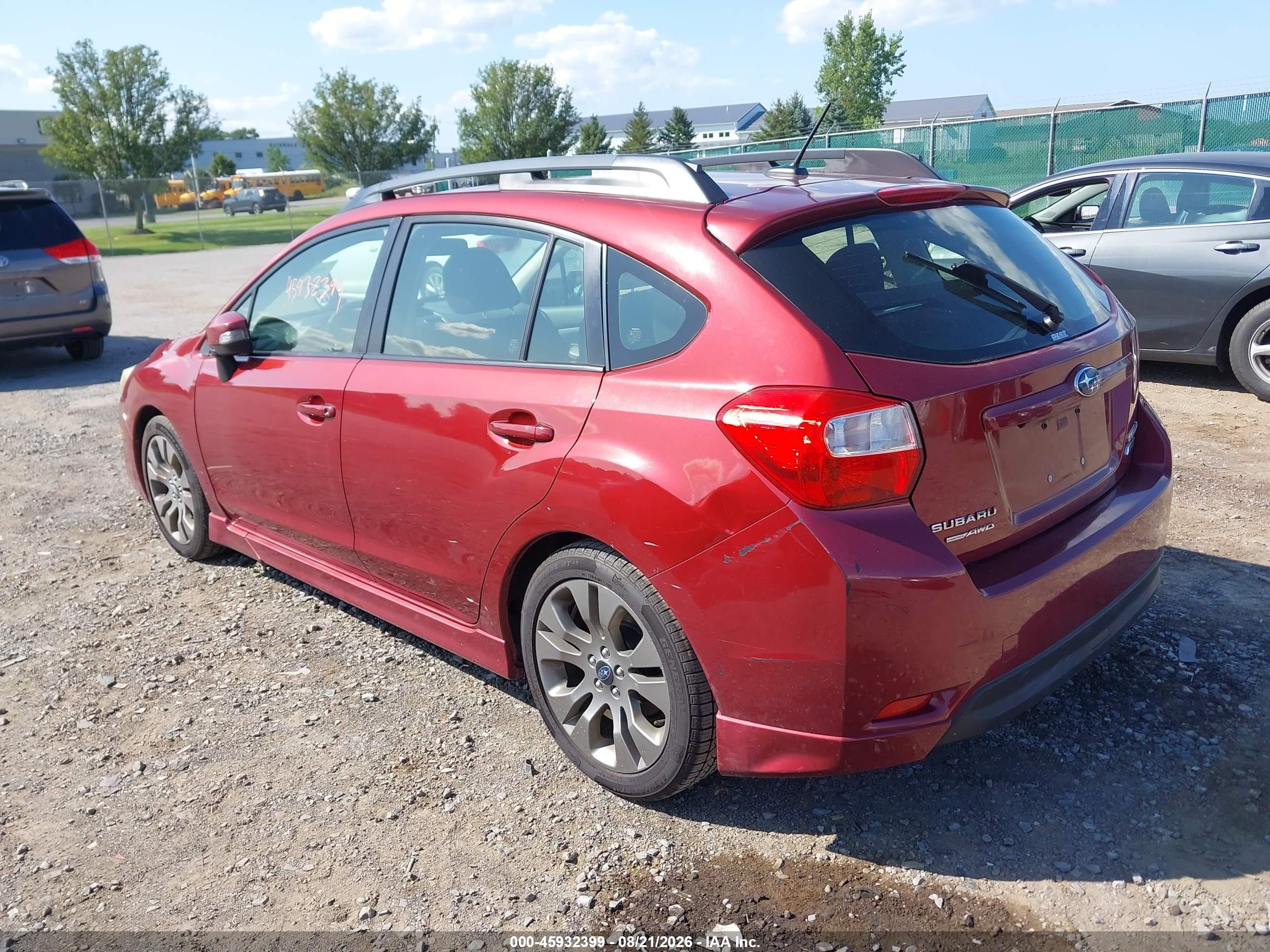 2015 Subaru Impreza Sport Красный vin: JF1GPAY61F8247116