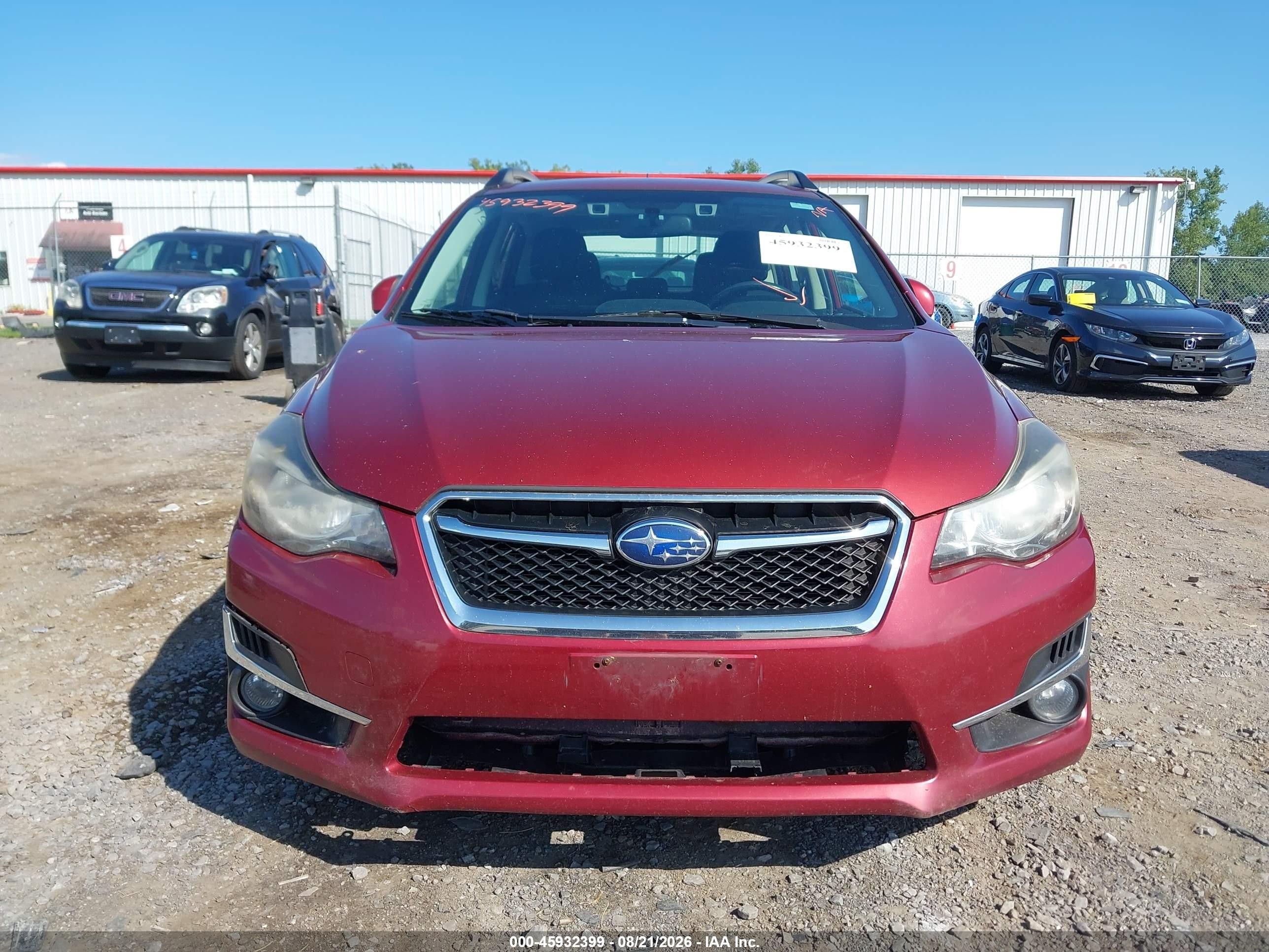 2015 Subaru Impreza Sport Красный vin: JF1GPAY61F8247116